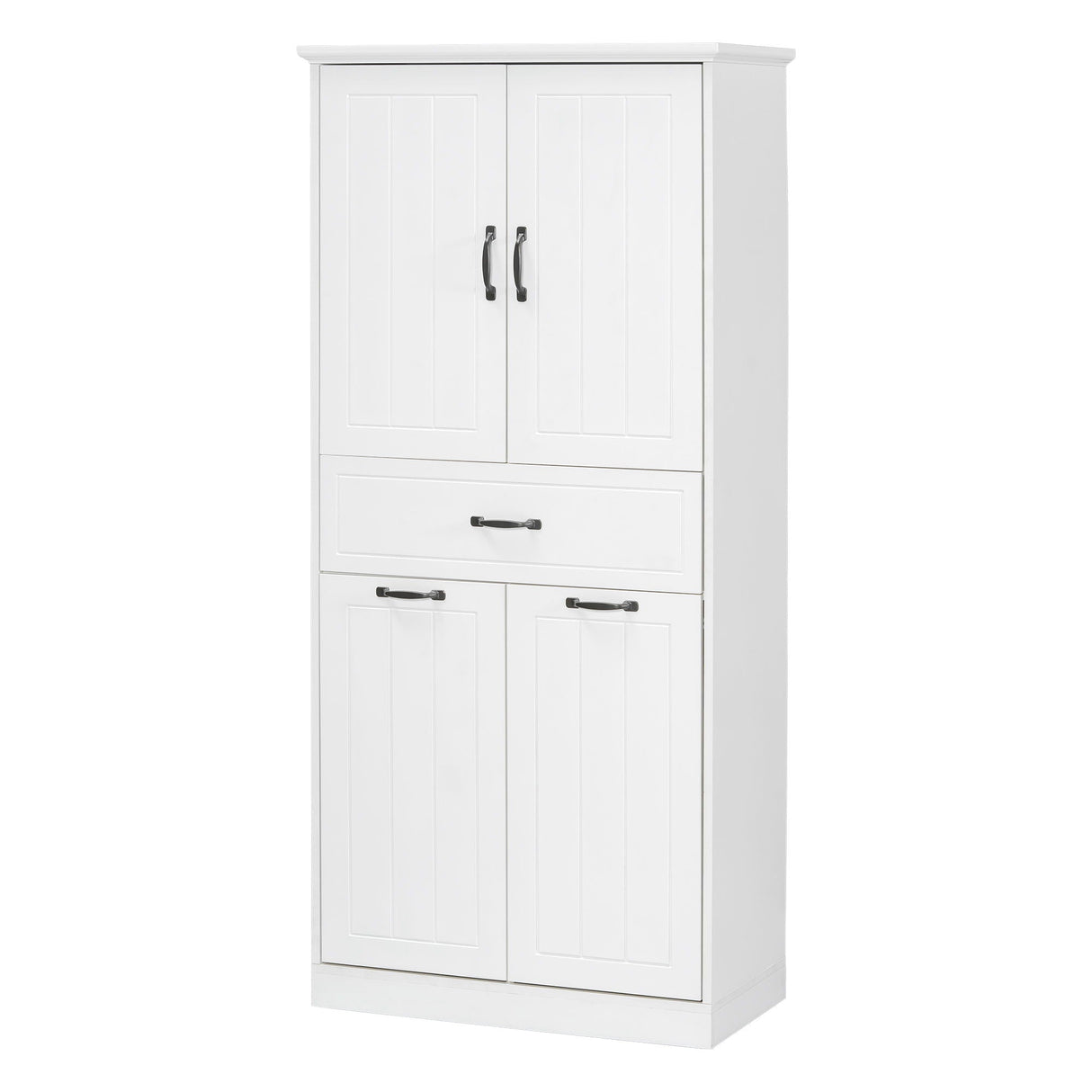Modern Bathroom Storage Cabinet With Two Laundry Baskets, One Drawer, Adjustable Shelf - Best Buy Furniture