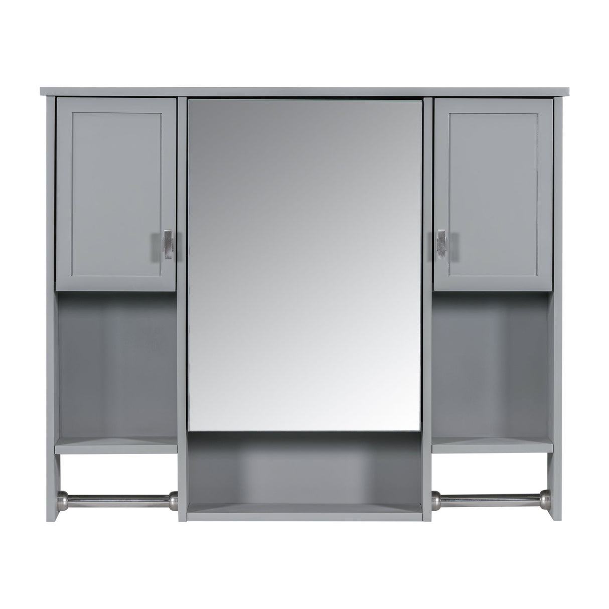 Wall Mounted Bathroom Storage Cabinet With Mirror, Medicine Cabinet With Towel Bar