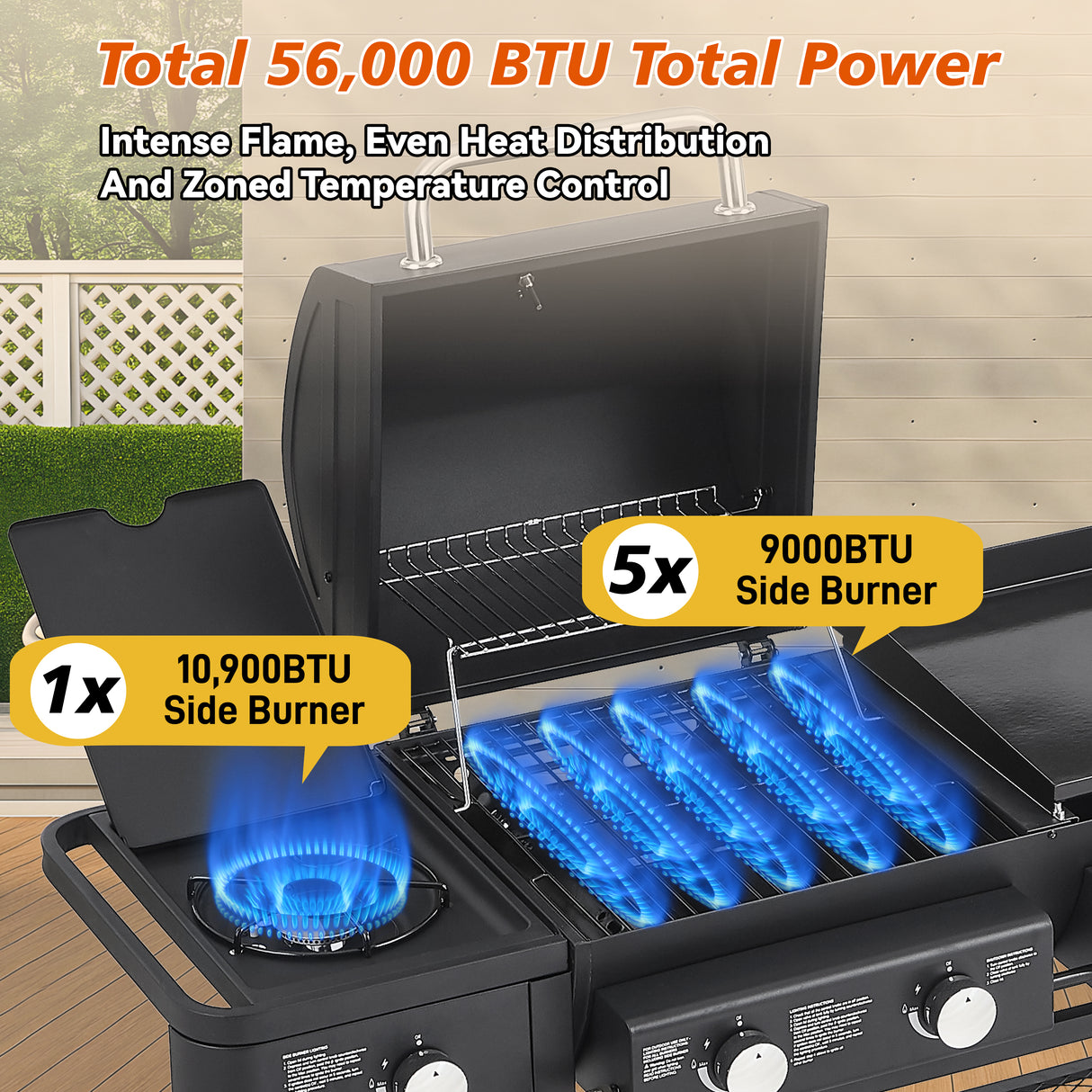All-in-One Propane Gas Grill with Grilling & Griddling Functions