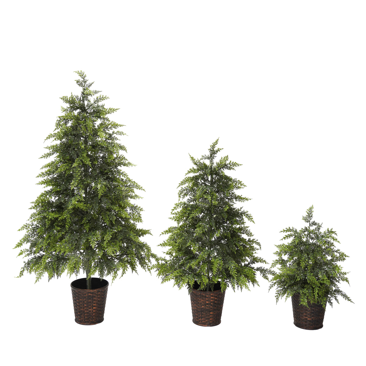 3-Piece Pre-Lit Christmas Tree Set