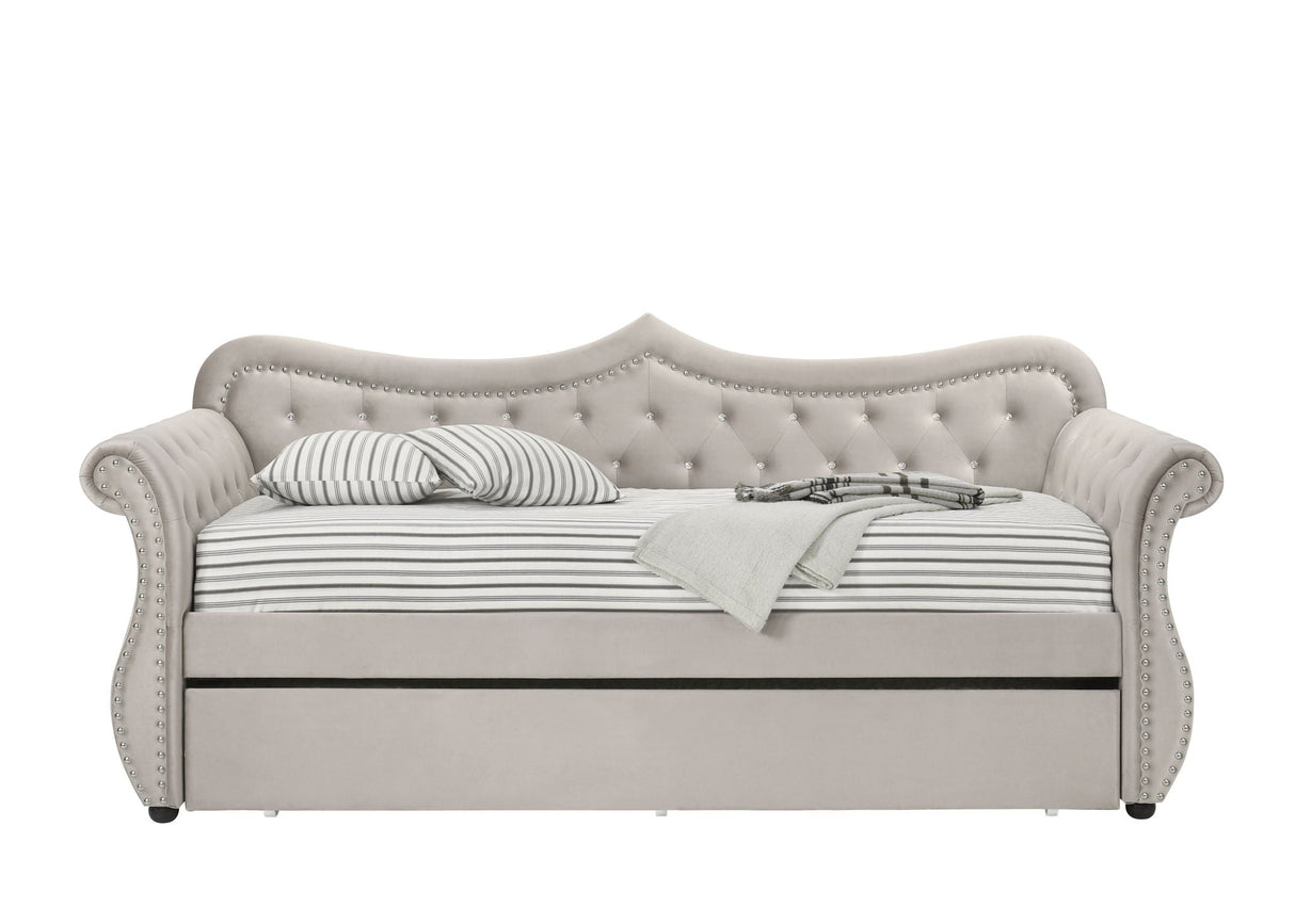 Adkins - Twin Daybed With Trundle - Beige - Best Buy Furniture