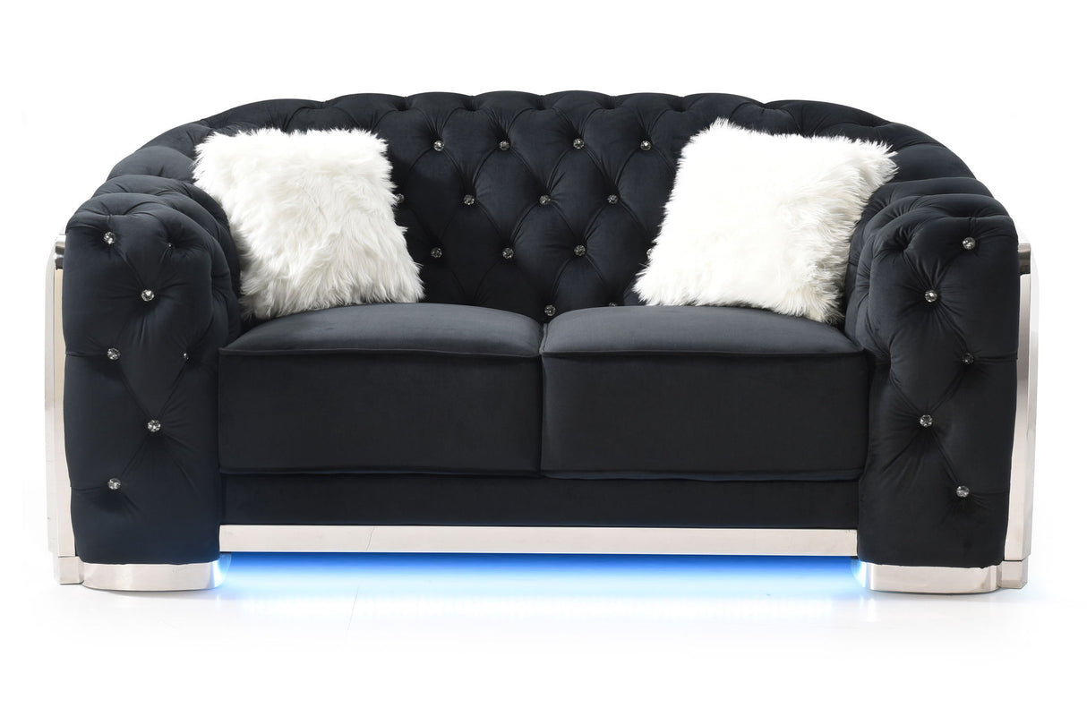 Loveseat With Flared Arms