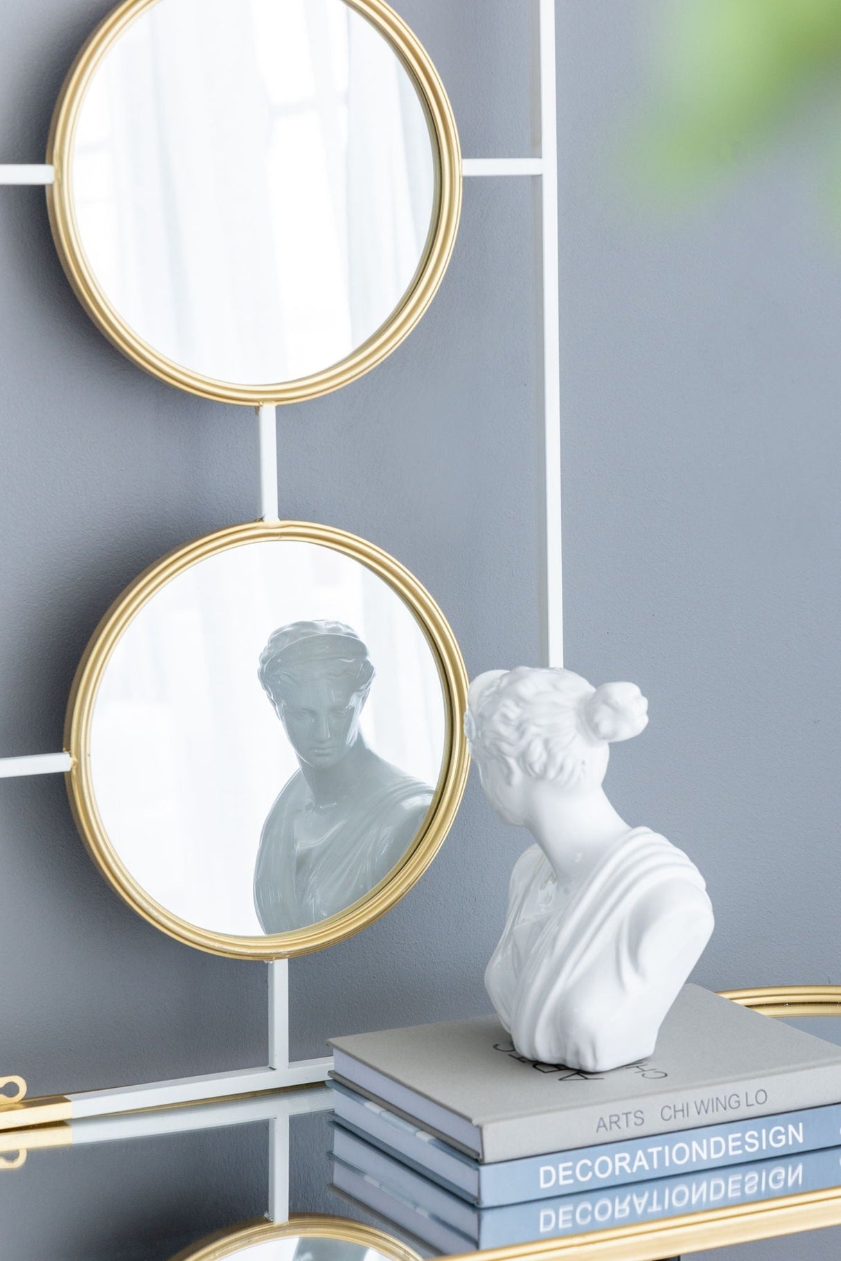 3 Mirror Piece Wall Mirror in Rectangular Frame