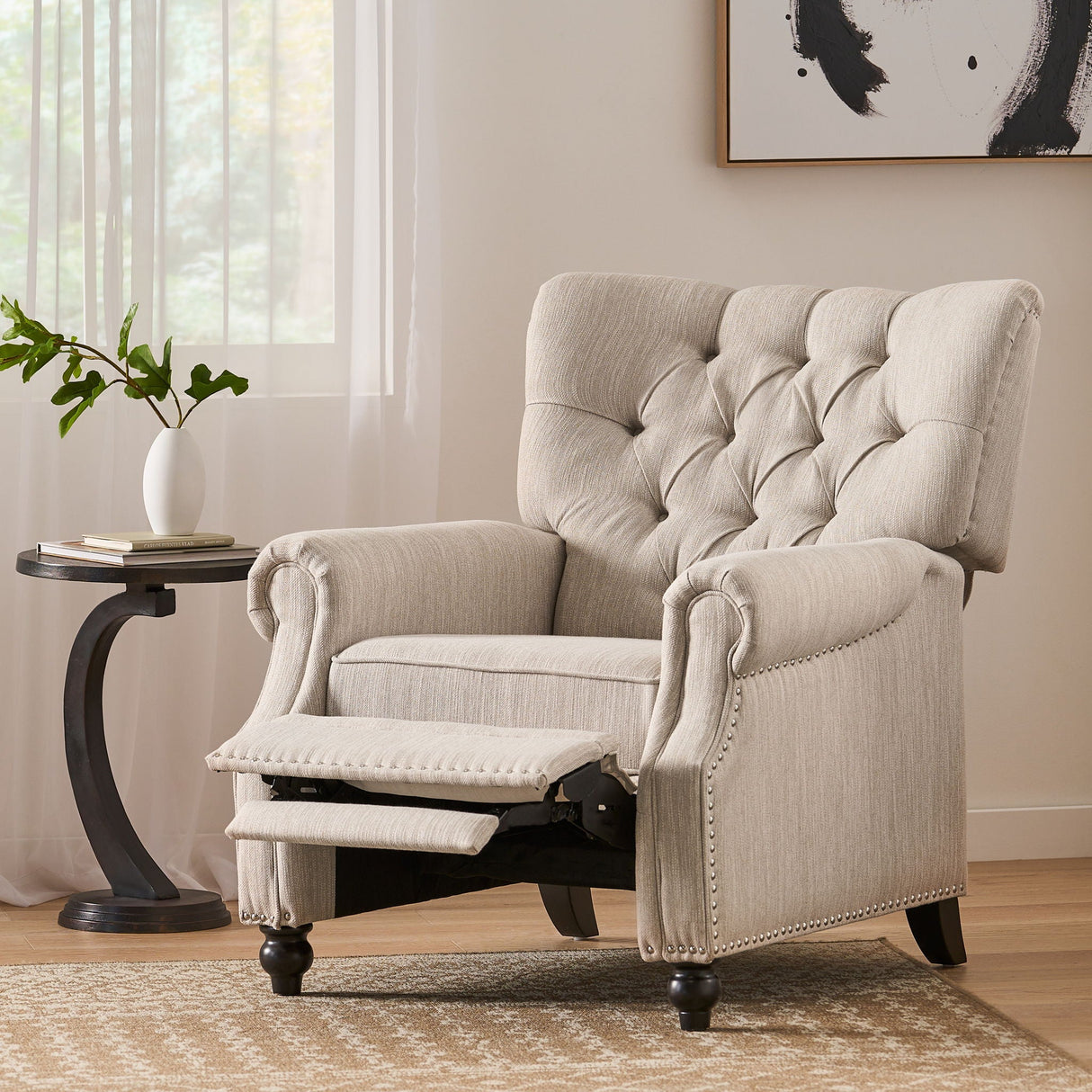 Welch - Contemporary Tufted Pushback Recliner - Best Buy Furniture