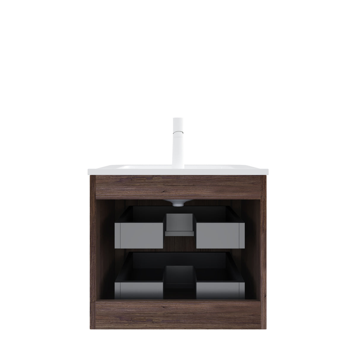 Noor 24" Bathroom Vanity with Sink, Wall-Mounted Floating Plywood Bathroom Storage