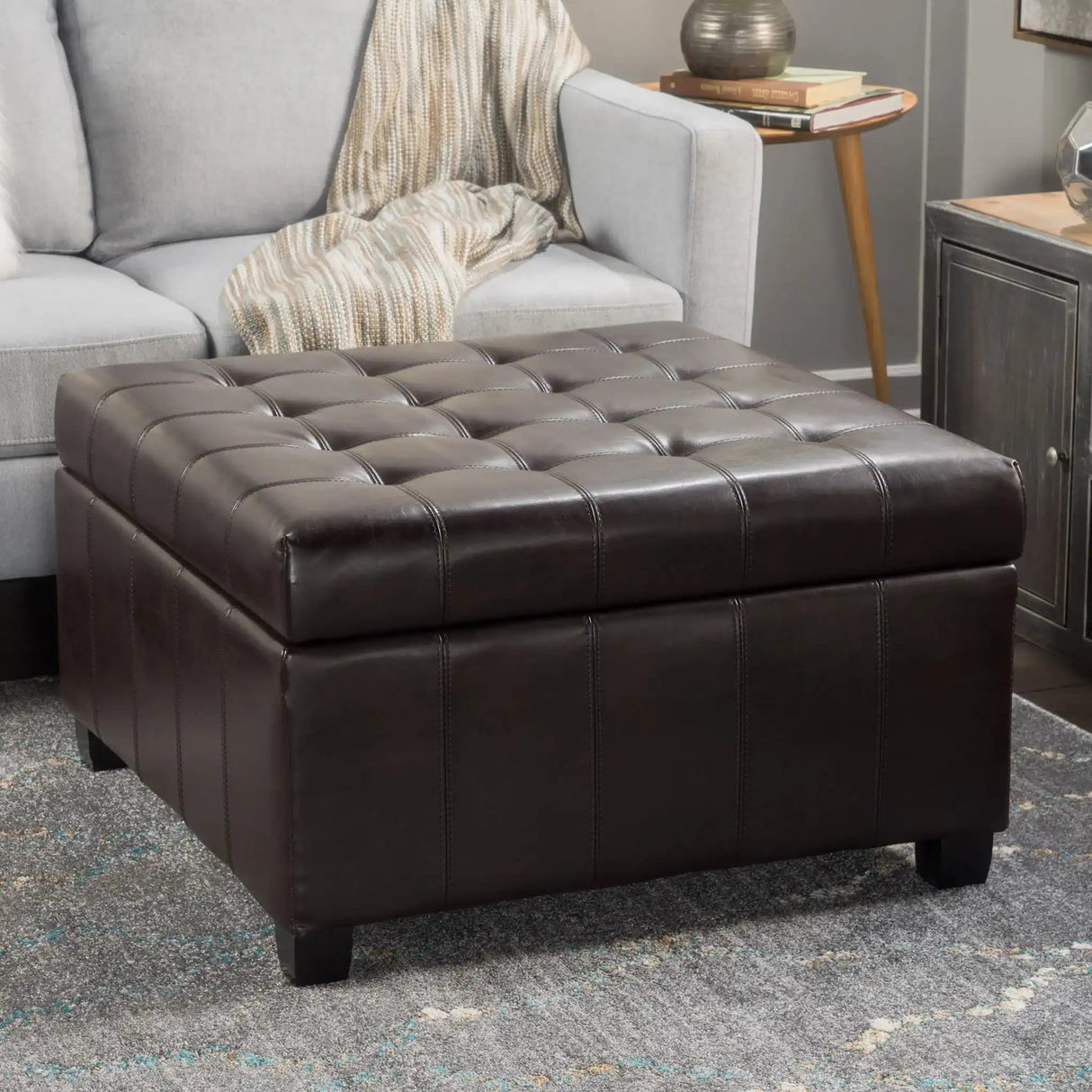 Isabella - Contemporary Ottoman With Storage - Best Buy Furniture