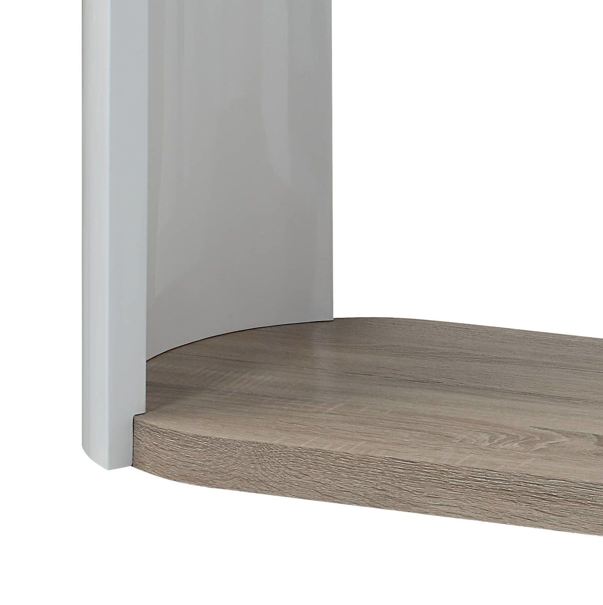 Zoma - High Gloss Sofa Table - Oak / White - Best Buy Furniture