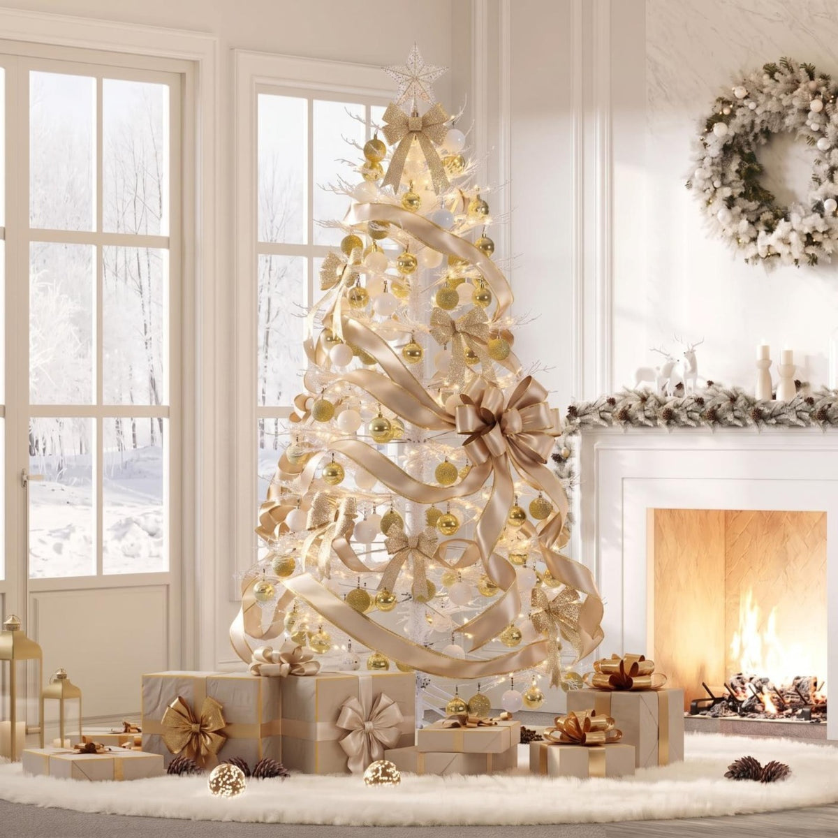 6FT Pre-lit Aspen Fir Artificial Christmas Tree