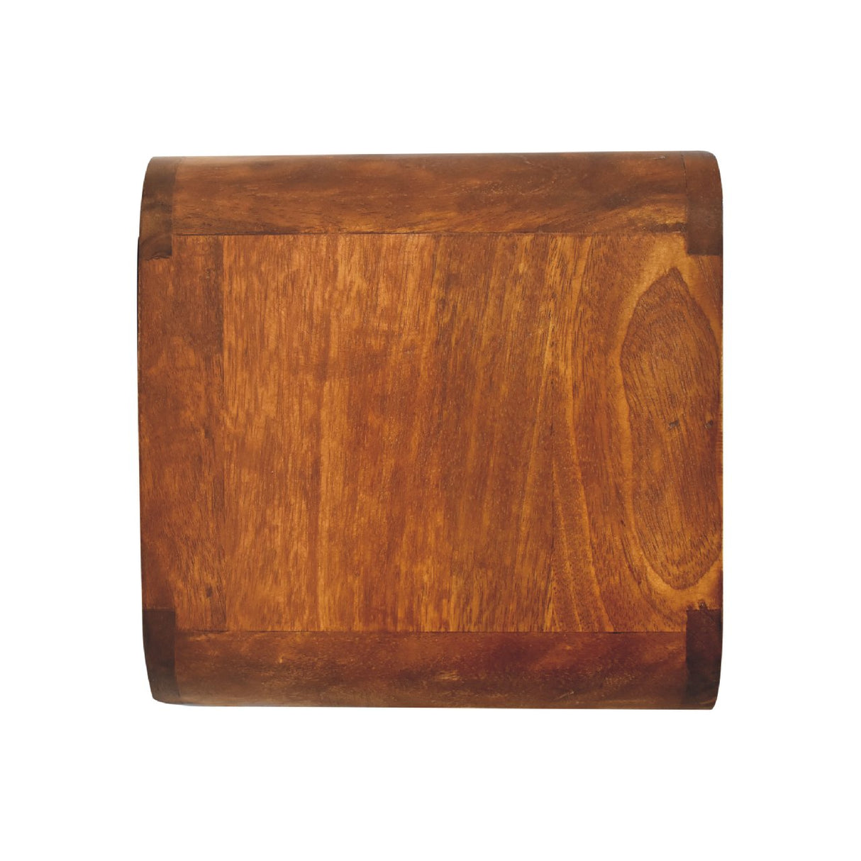 Solid Wood Mini Curve Floating Nightstand, 1-Drawer, 1 Open Slot, Chestnut