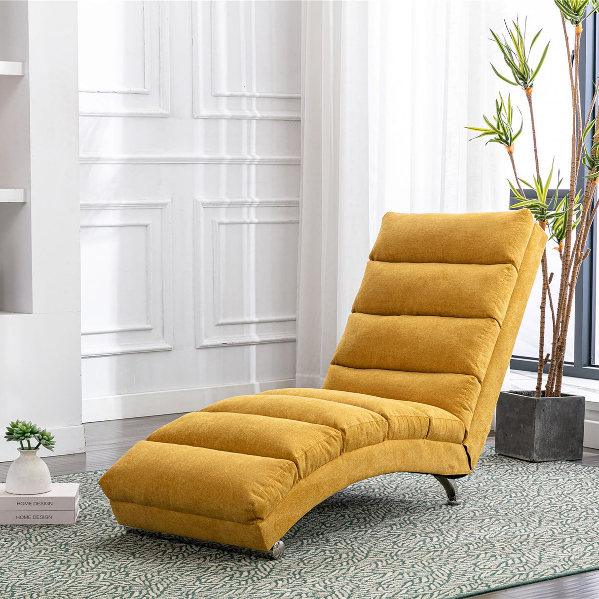 Massage Chaise Lounge Indoor With Remote Control, Ergonomic Electric Massage Lounger
