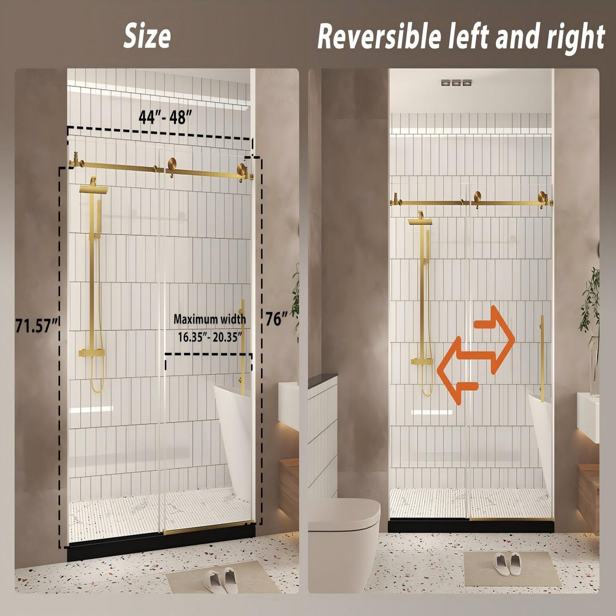 Frameless Shower Door With Handle