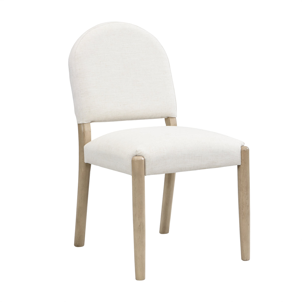 Dining Chairs with Back Mid Century Fabric Upholstered Armless Set of 2