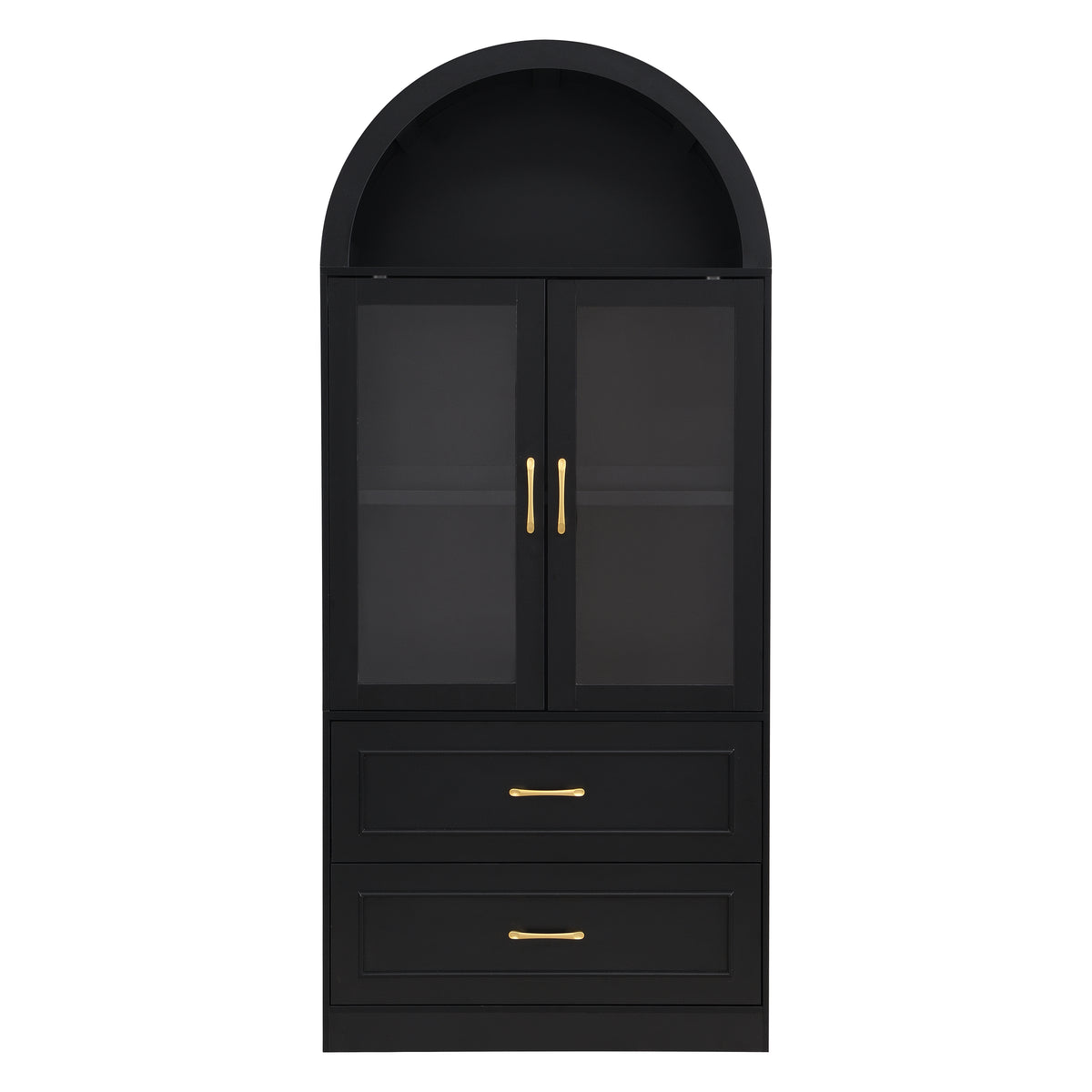 Modern Minimalist Arched Top Storage Cabinet