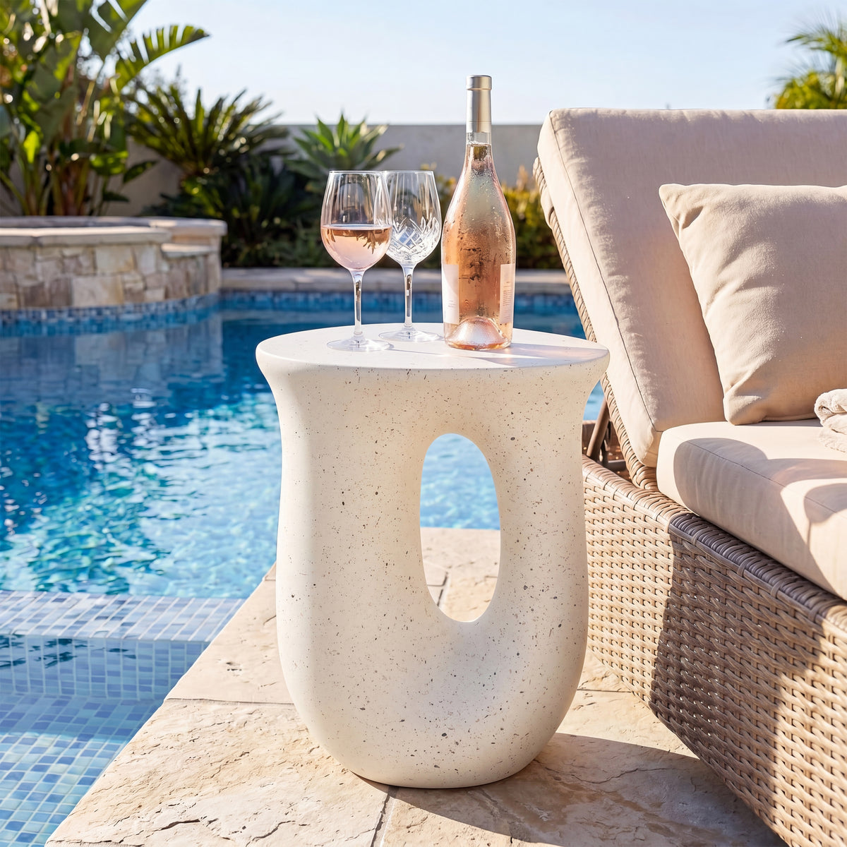 Outdoor MGO Side Table – Light