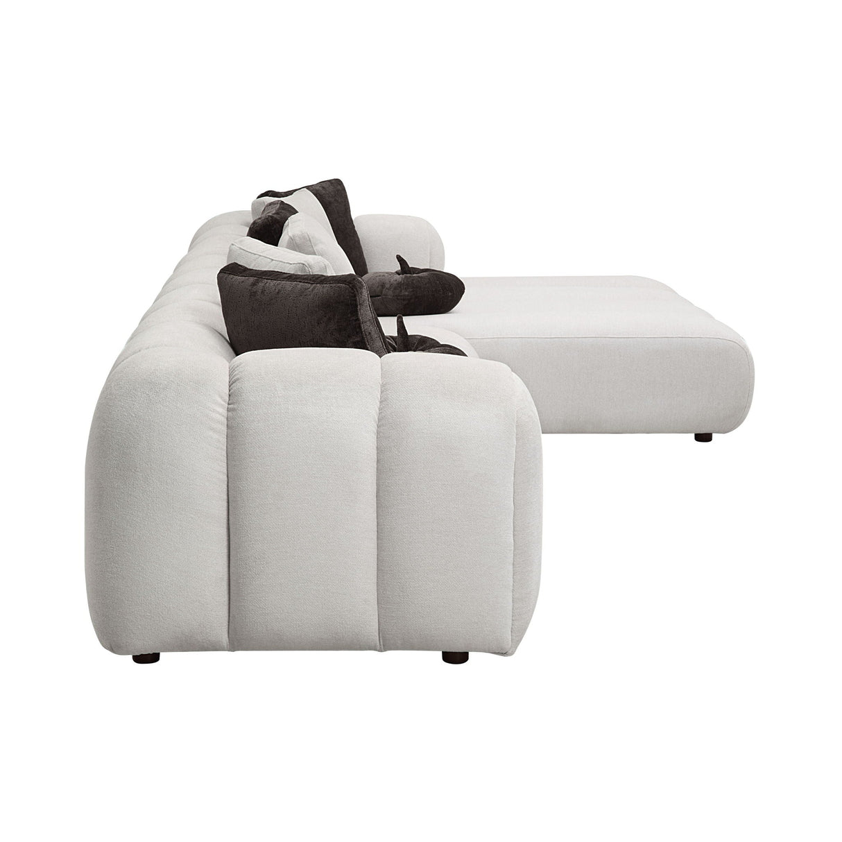 Manilla - Sectional Sofa With 8 Pillows - Ivory White - Best Buy Furniture