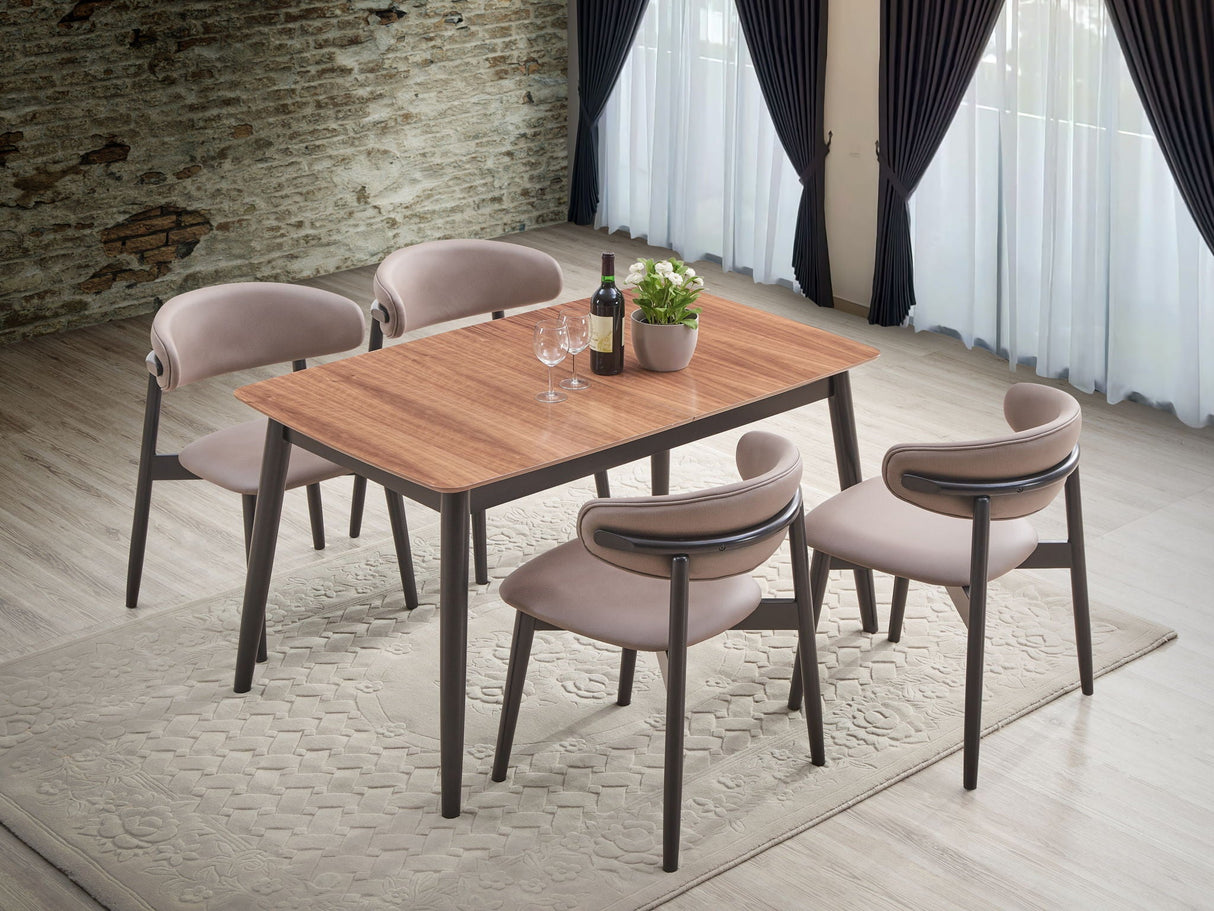 Lanae - 5 Piece Dining Room Set - Natural / Black - Best Buy Furniture