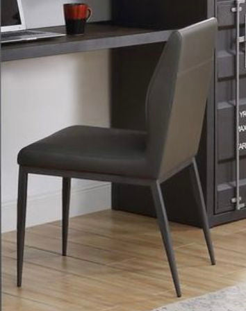 Cargo - Synthetic Leather Chair - Gunmetal - Best Buy Furniture