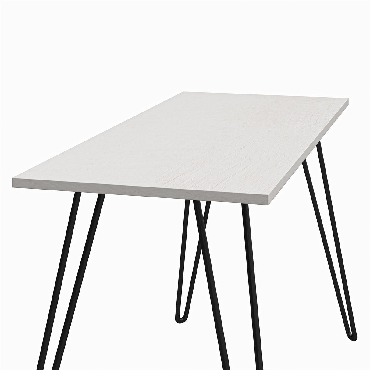 Writing Desk With Hairpin Legs For Study Or Work - White Oak