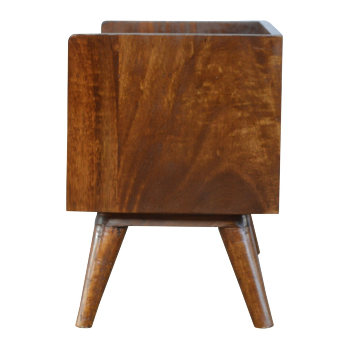 Solid Wood Nordic Storage Bench in Chestnut