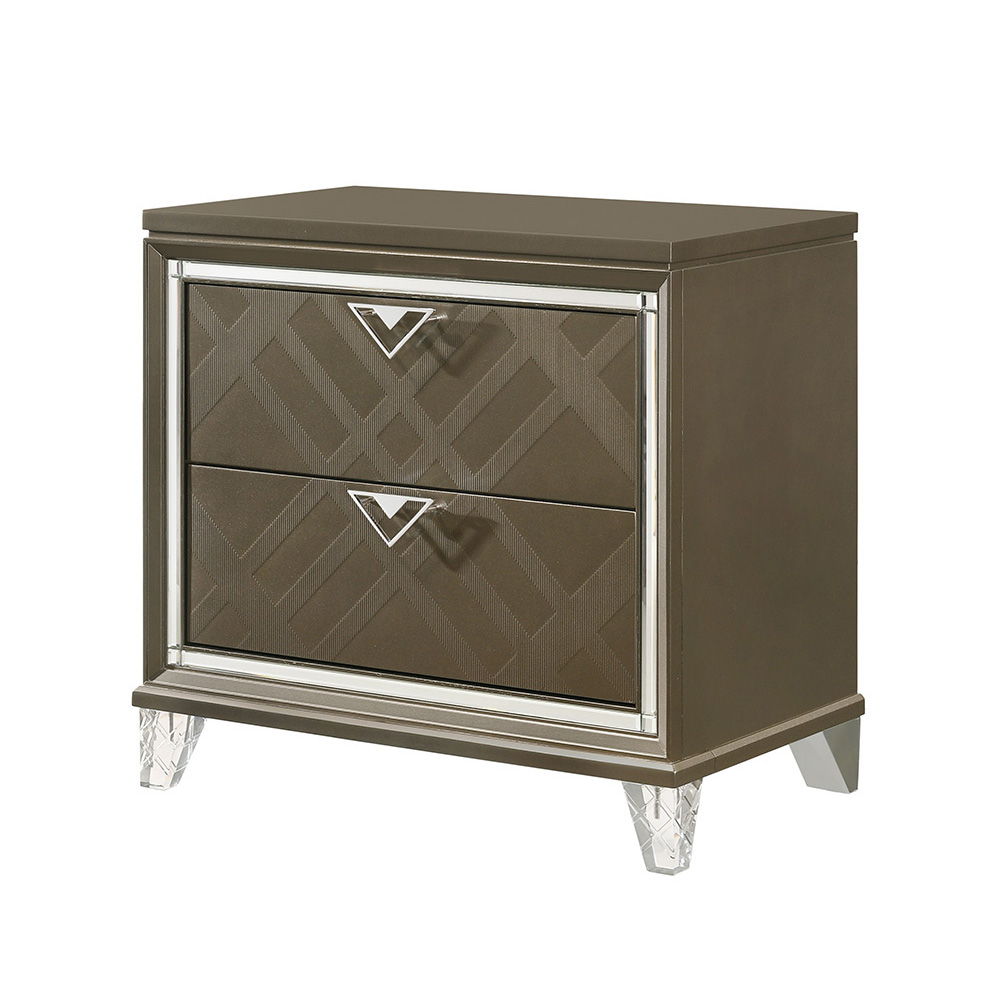 Skylar - Nightstand - Champagne - Best Buy Furniture