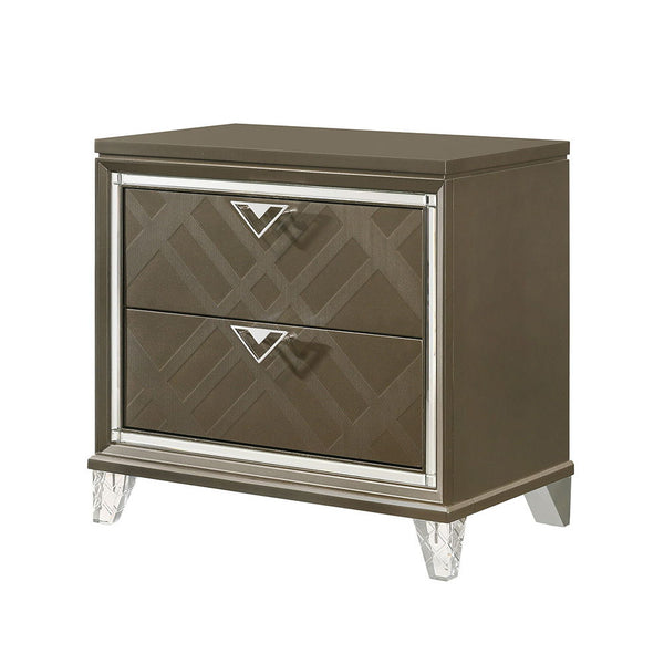 Skylar - Nightstand - Champagne - Best Buy Furniture