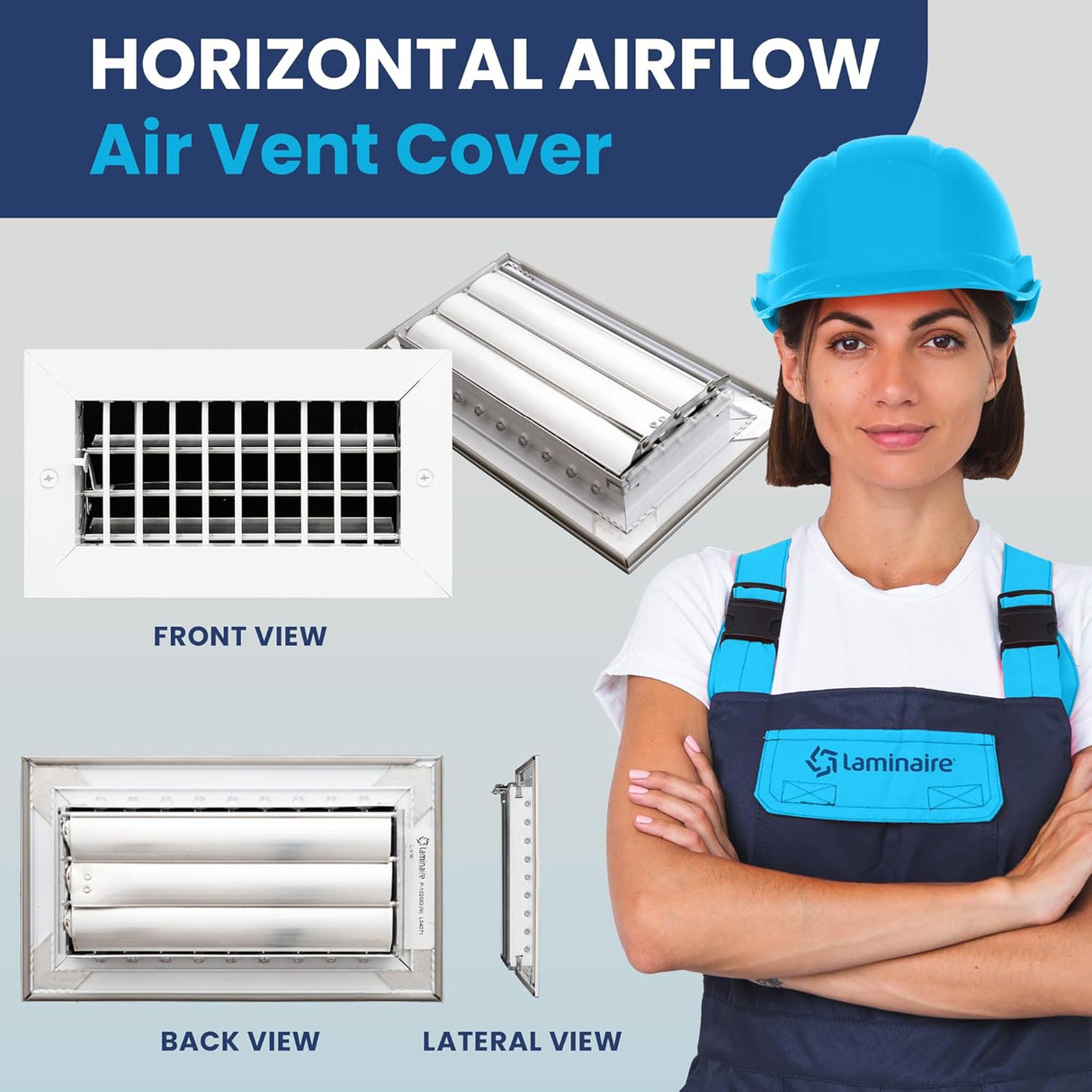 AC Register Vent Cover 8X4 Inch - Box of 16