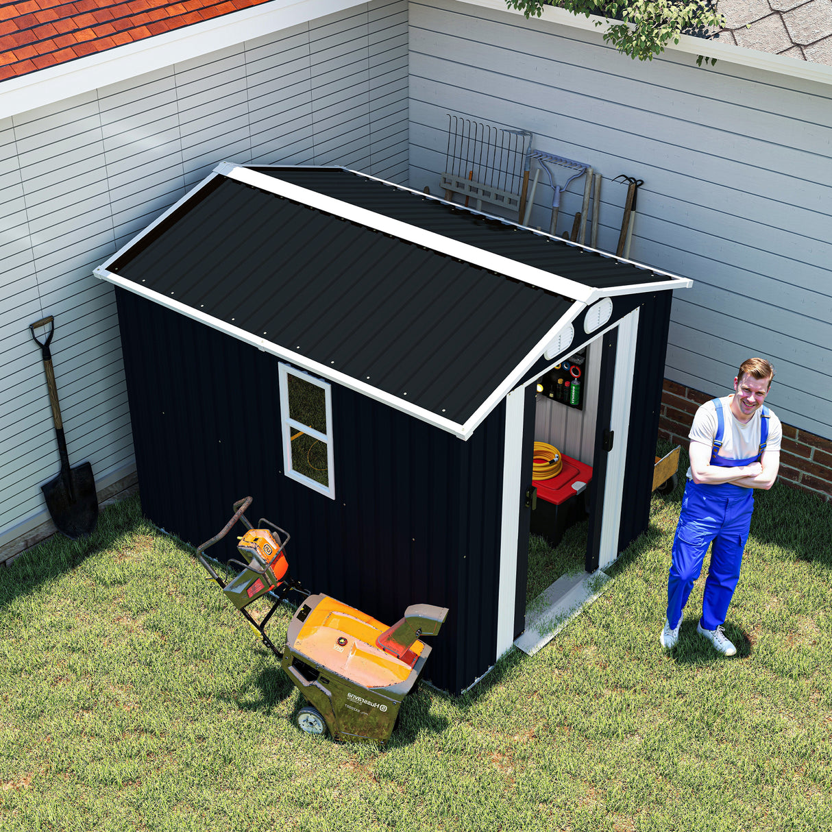 Campcraft 8x6 FT Outdoor Metal Storage Shed