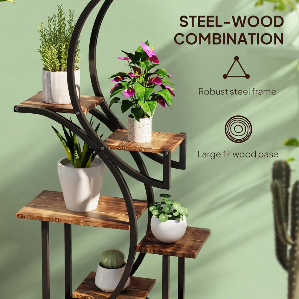 S-Shaped Plant Stand - 8 Tier Plant Shelf