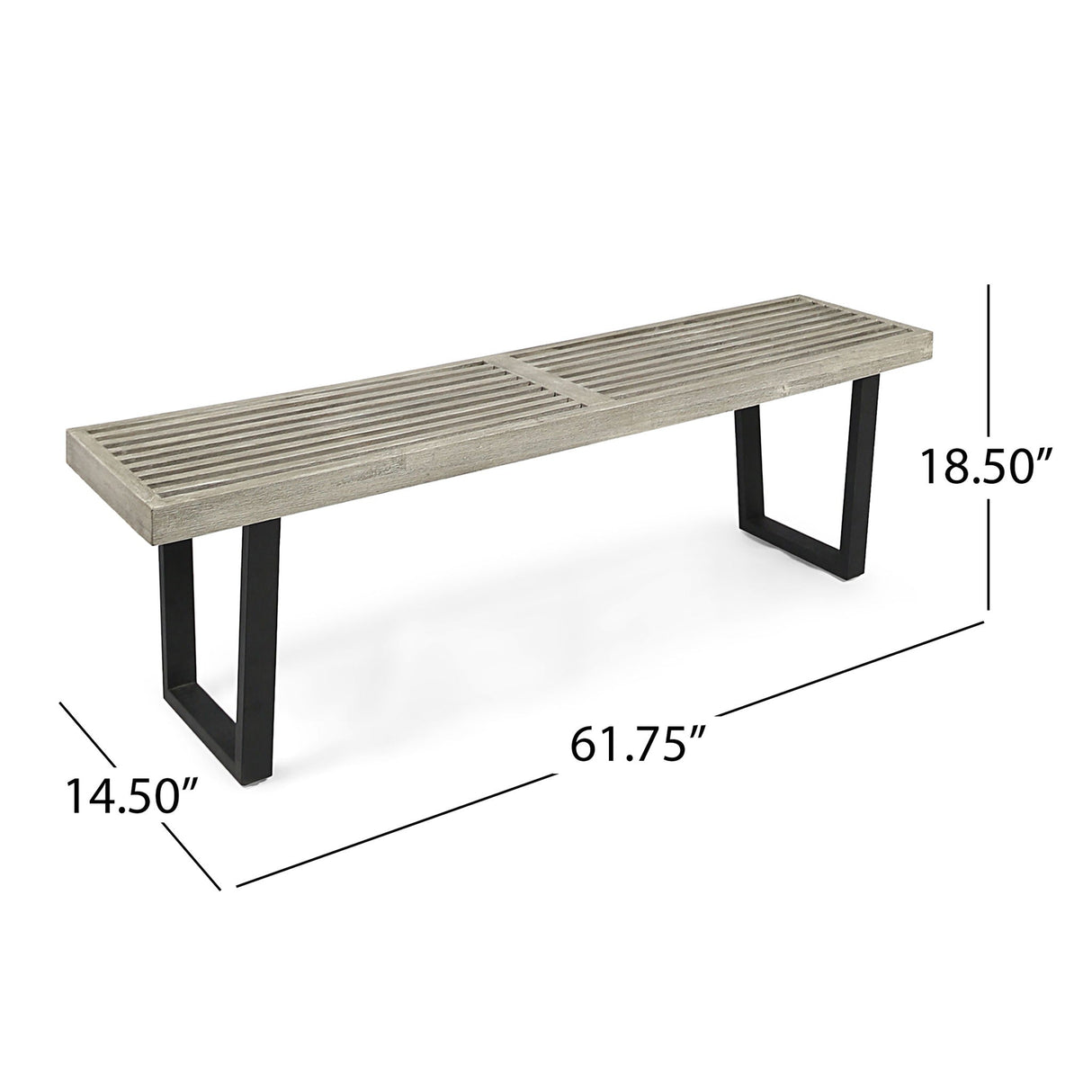 Intrinsic - Outdoor Dining Bench With Slat Top - Best Buy Furniture