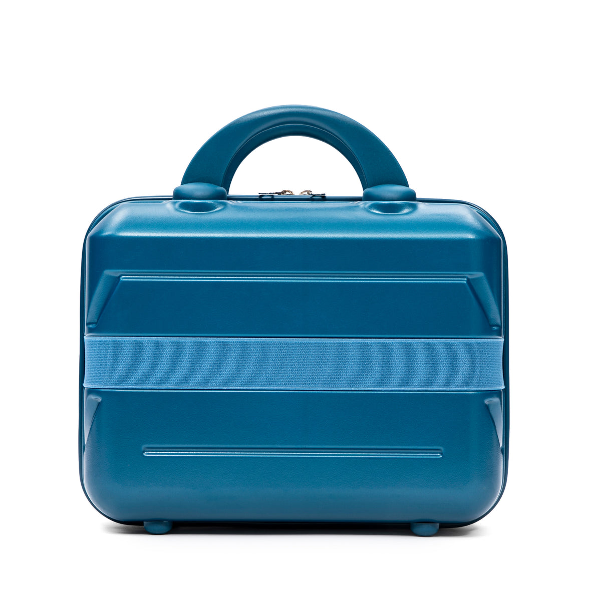 2-Piece Luggage Set: Cosmetic Case & Suitcase (Dark Blue)
