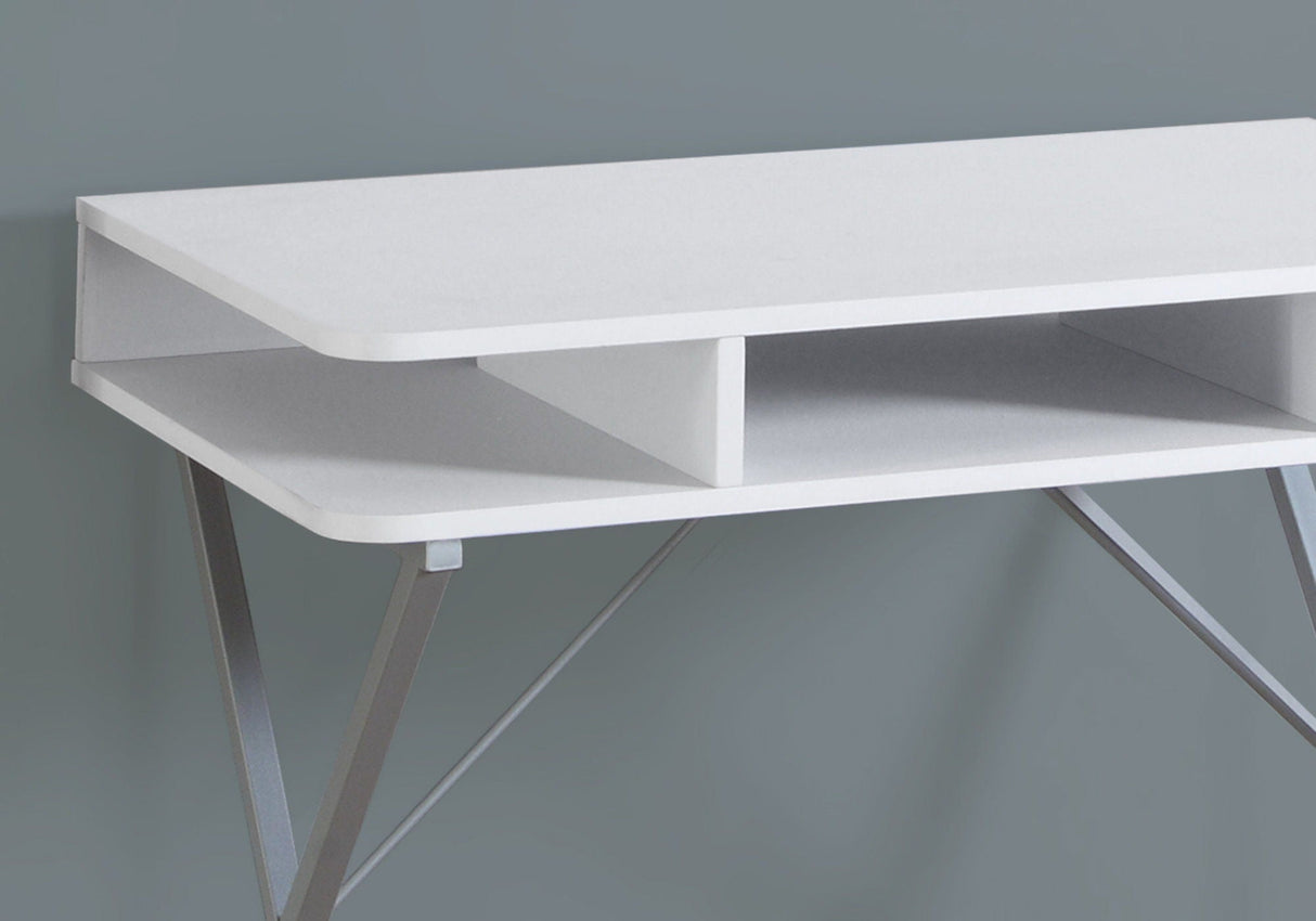 Computer Desk For Home Office, Laptop, Storage Shelves, Modern Convenient Design - White - Best Buy Furniture