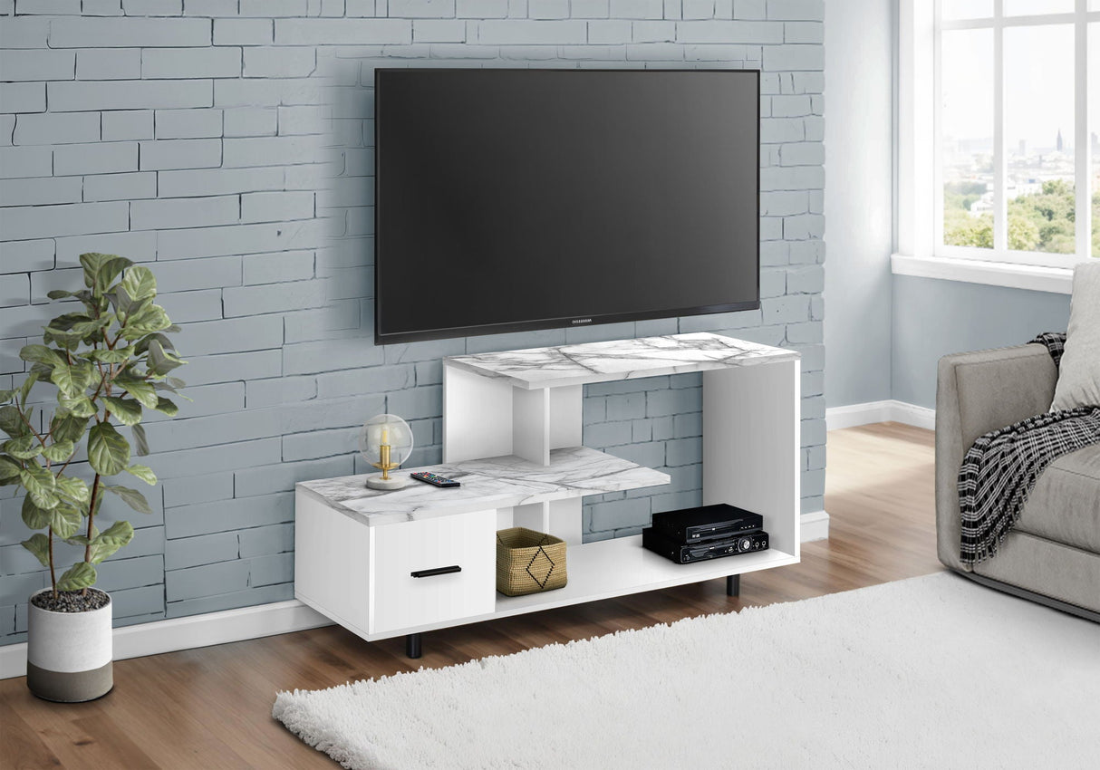 TV Stand, Console, Media Entertainment Center, Storage Drawer, Contemporary - Best Buy Furniture