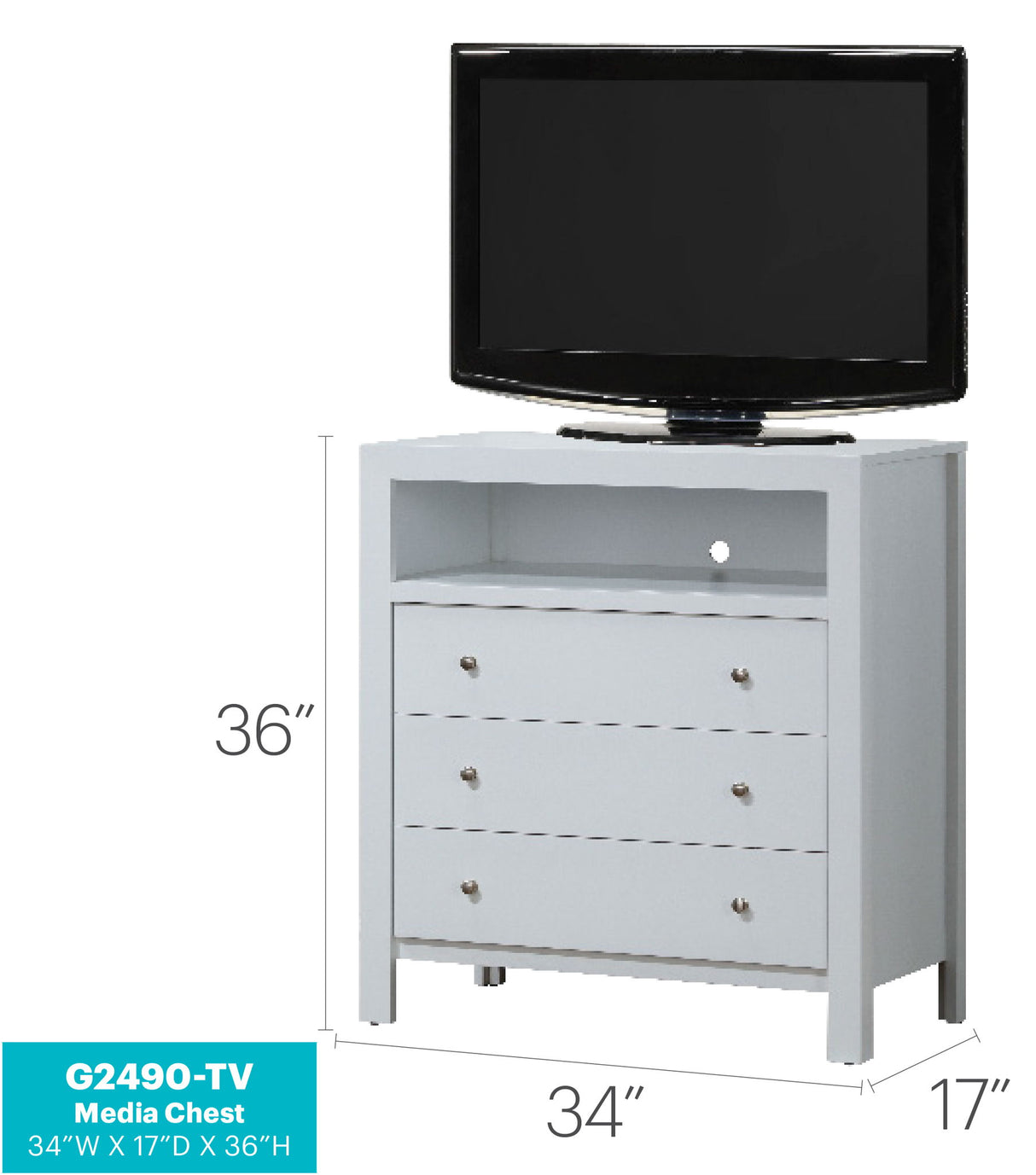 Elegant Transitional Media Chest