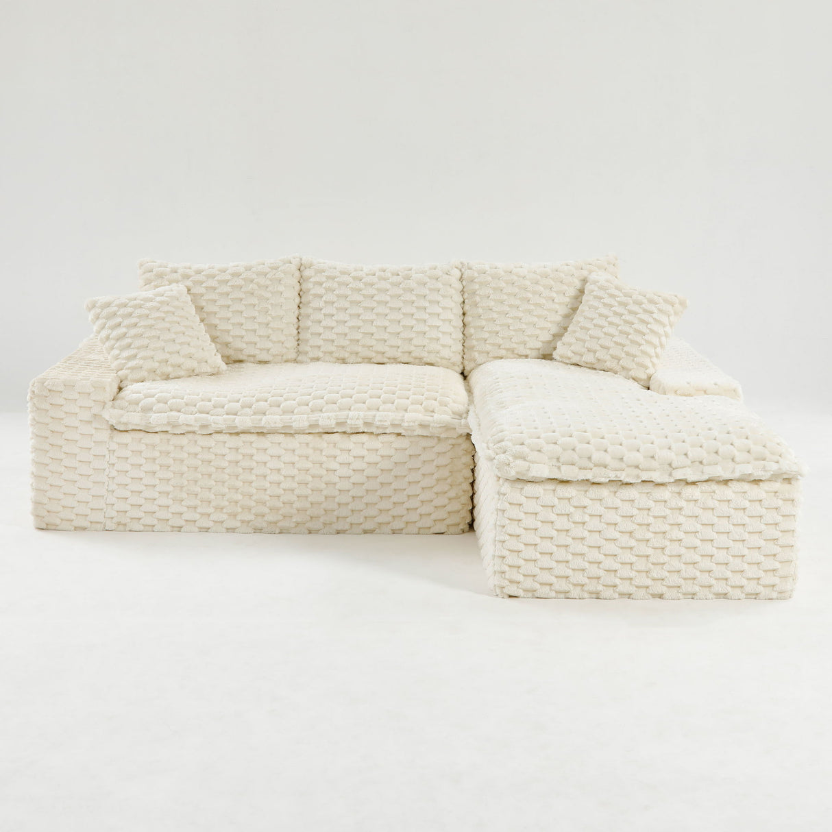 Modular Sofa, Convertible Twin Seat With Chaise Lounge