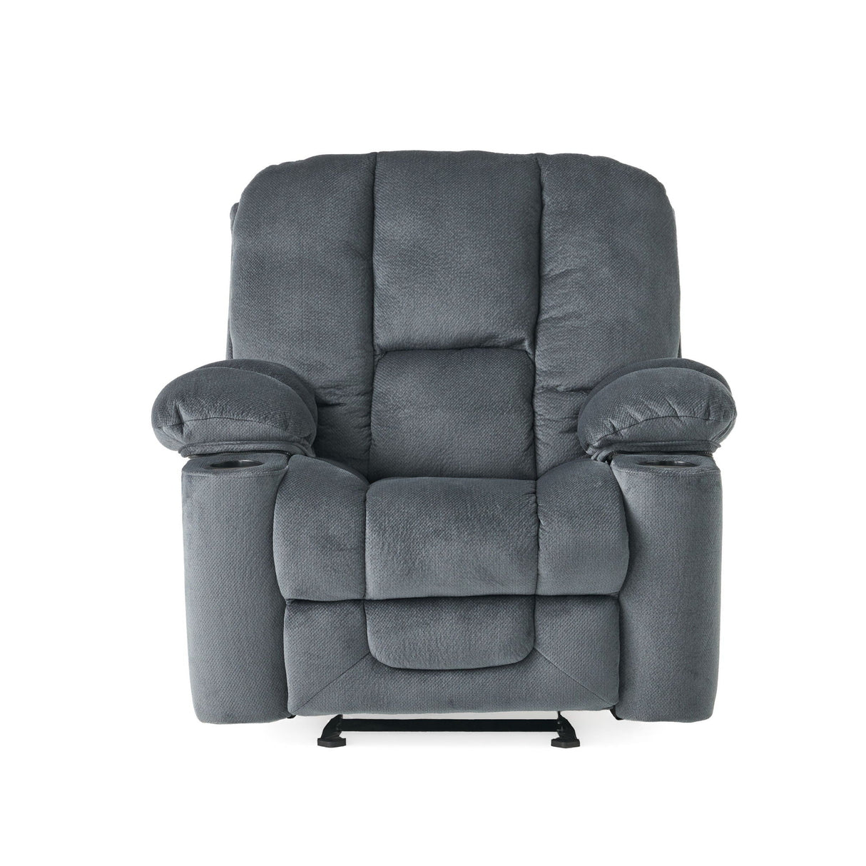 Luxurious Manual Recliner Chair With Skin-Friendly Fabric And Dual Cup Holders - Best Buy Furniture
