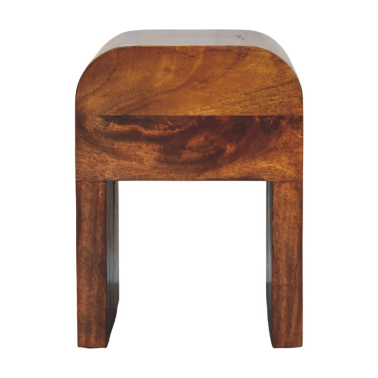 Mini Darcy Chestnut Nightstand with Curved Edges, 1-Drawer