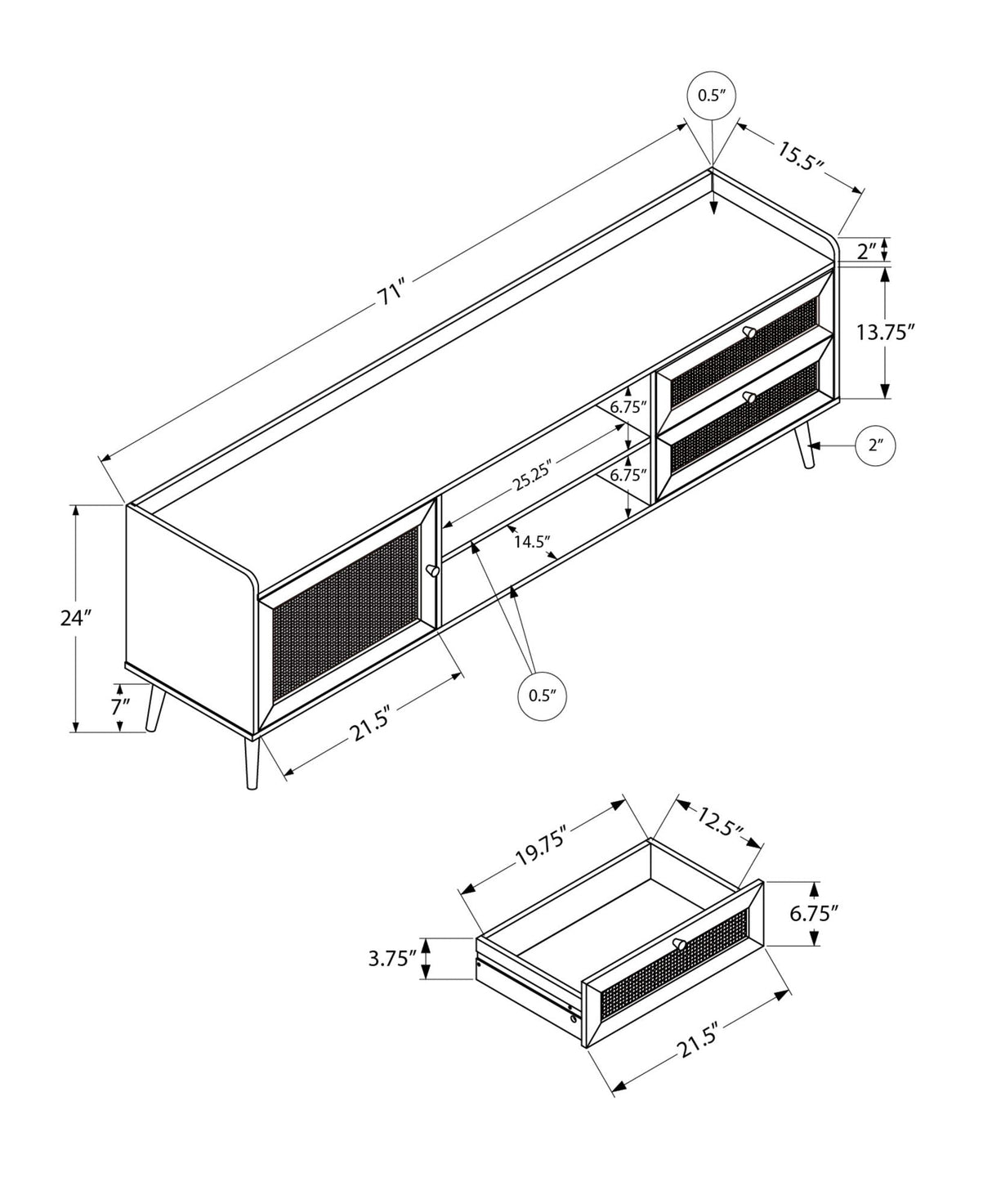 TV Stand, Console, Media Entertainment Center, Storage Cabinet, Transitional - Best Buy Furniture
