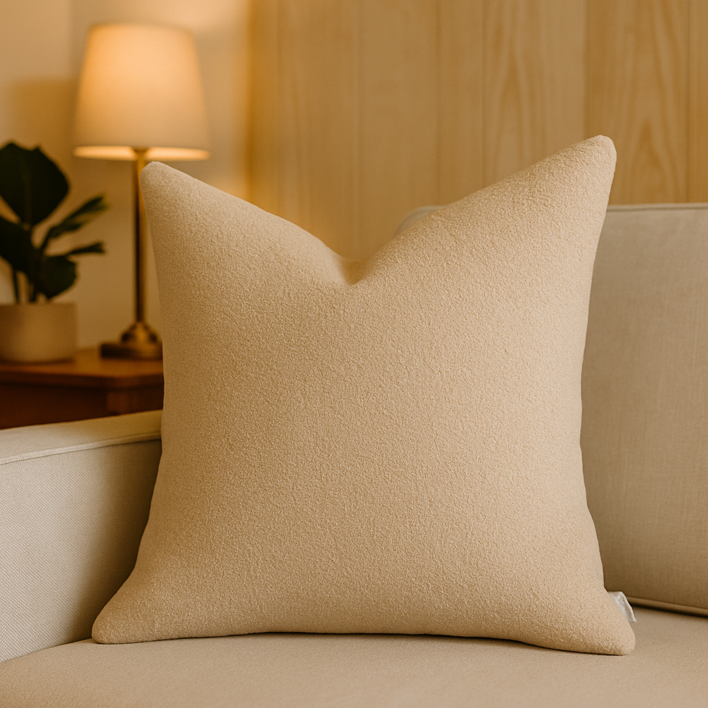 Homey Cozy Throw Pillow – Soft Neutral
