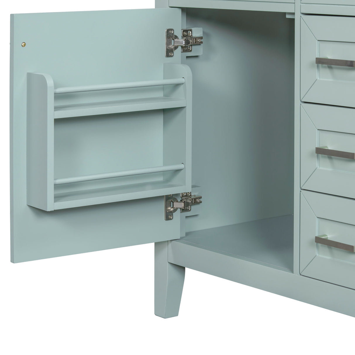30" Bathroom Vanity Without Sink, Cabinet Base Only, Bathroom Cabinet With Drawers - Green