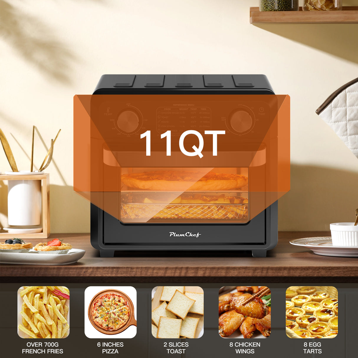 GBK 11QT Compact Air Fryer Toaster Oven