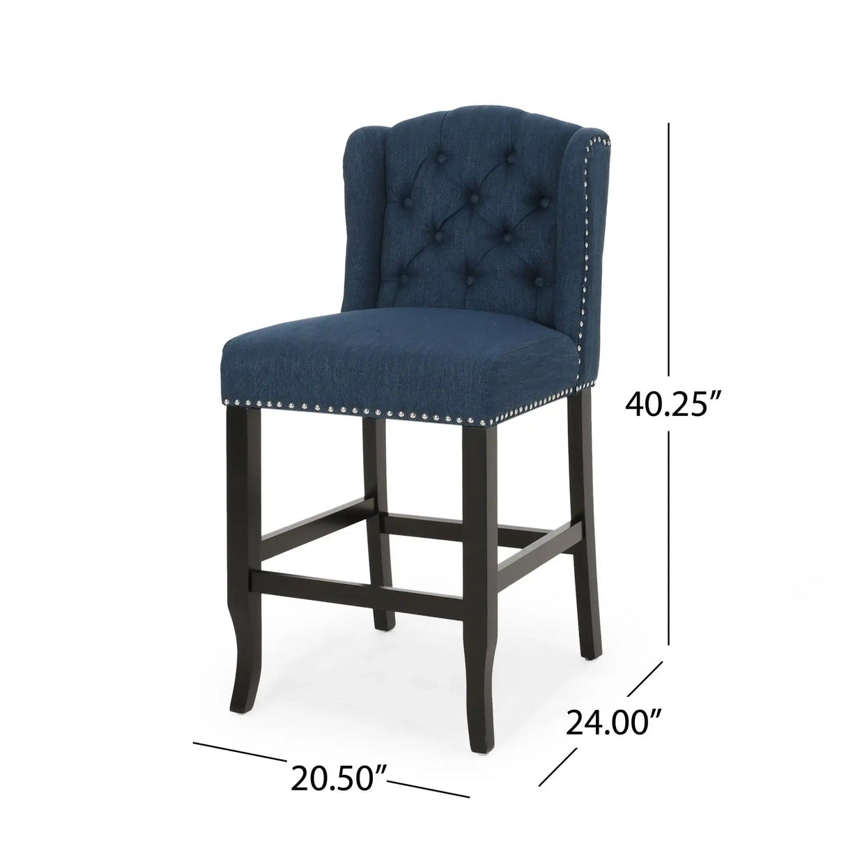 Vienna - Fabric Tufted Counter Stool With Nailhead Accents (Set of 2) - Best Buy Furniture