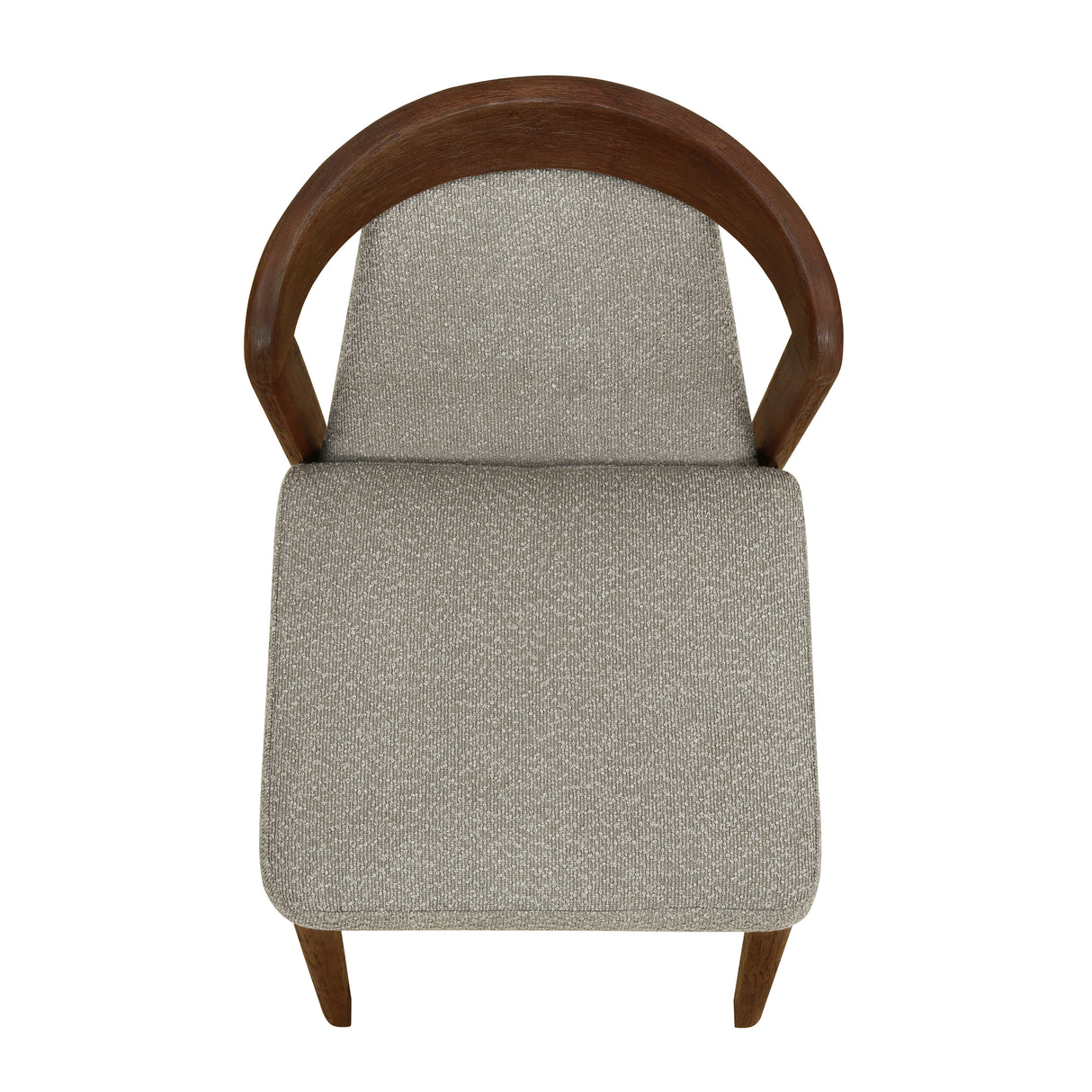 Upholstered Backrest Armless Dining Chairs (Walnut+Light Brown)