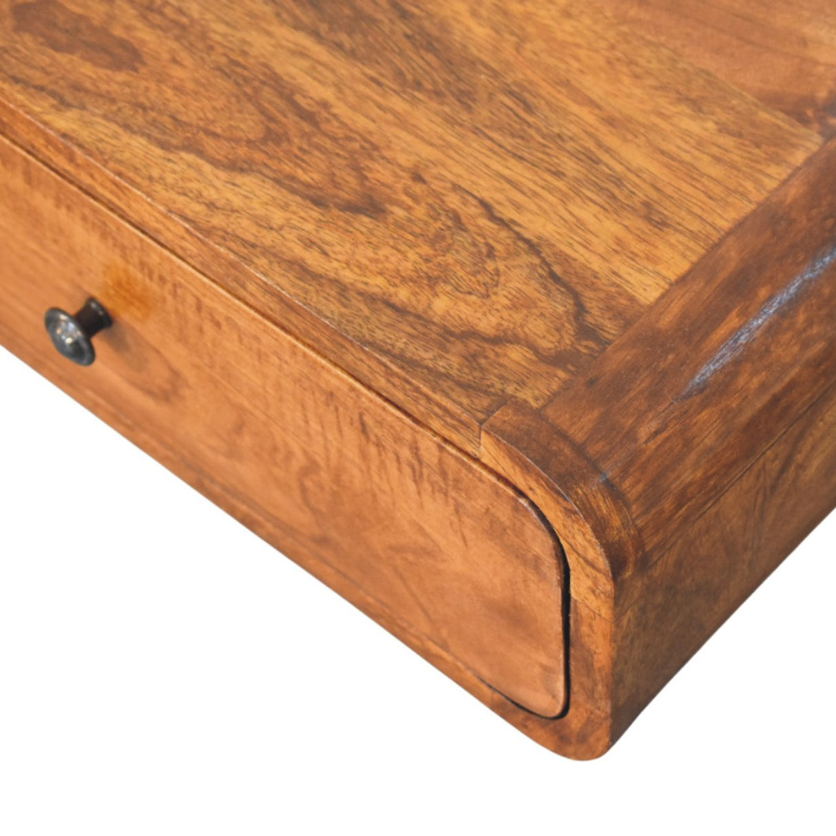 Solid Wood Avora Wall-Mounted Nightstand, 1-Drawer, Honey