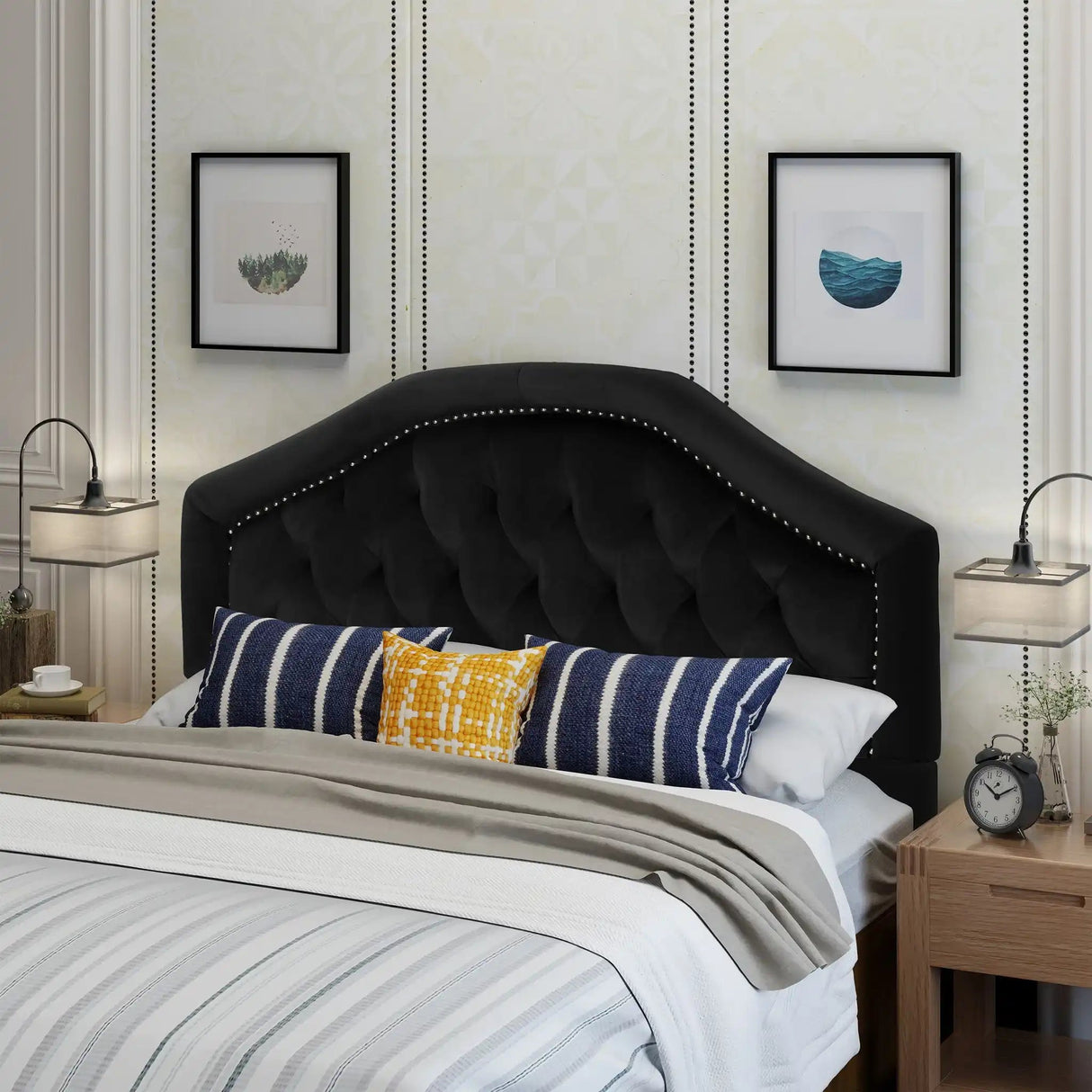 Kaarina - Contemporary Tufted Fabric Headboard - Best Buy Furniture