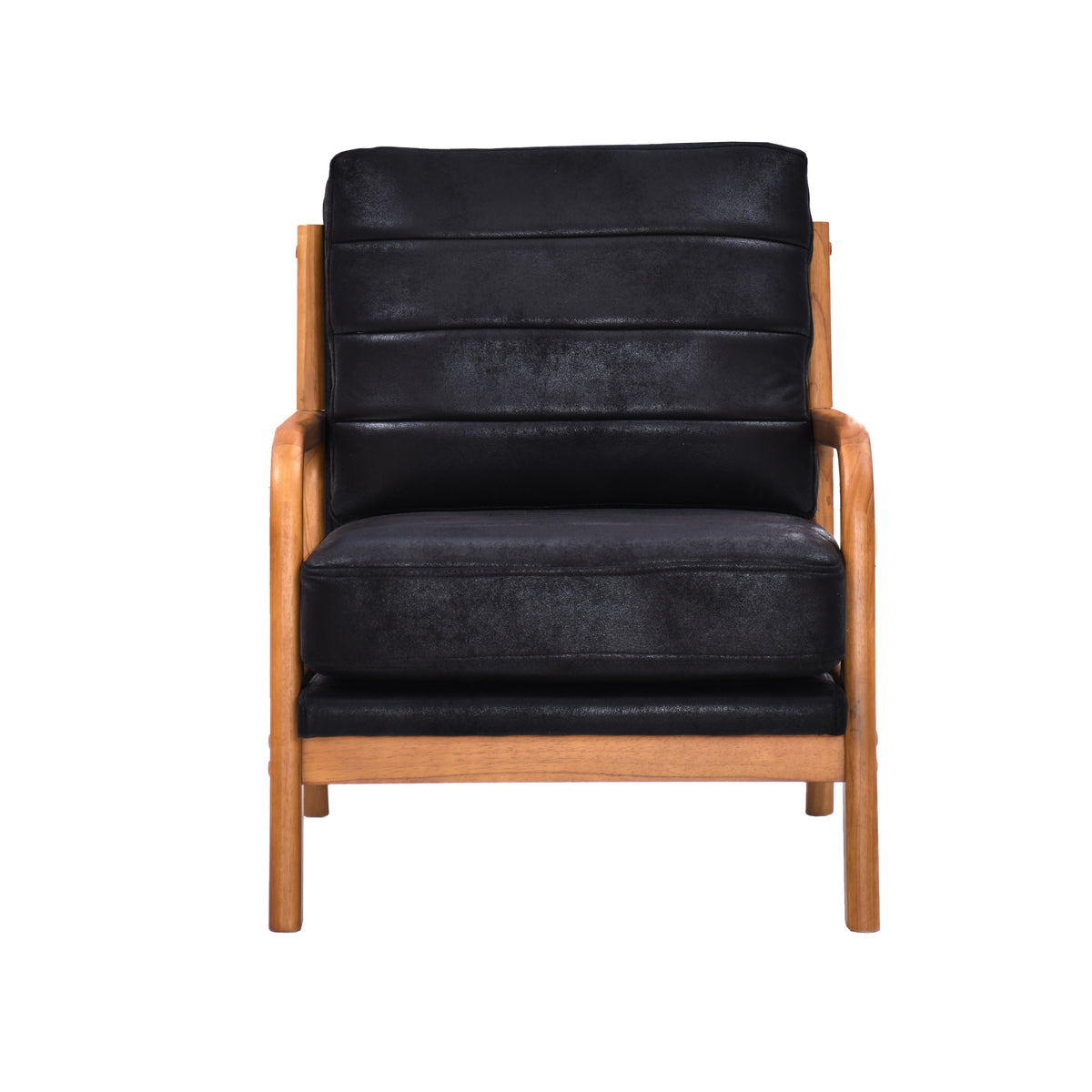 Foil Fabric Wood Armchair