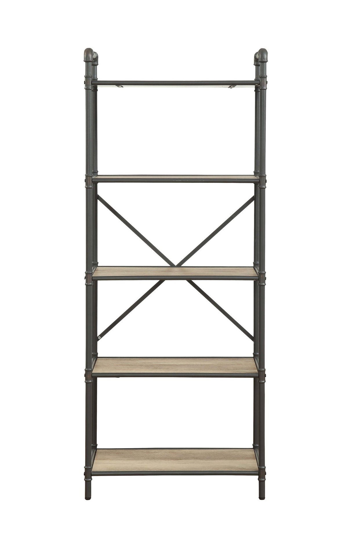 Itzel - Bookshelf - Antique Oak / Sandy Gray - Best Buy Furniture