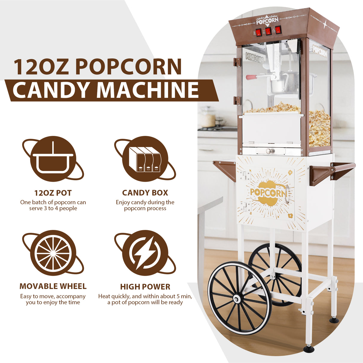 12oz Retro Popcorn Machine