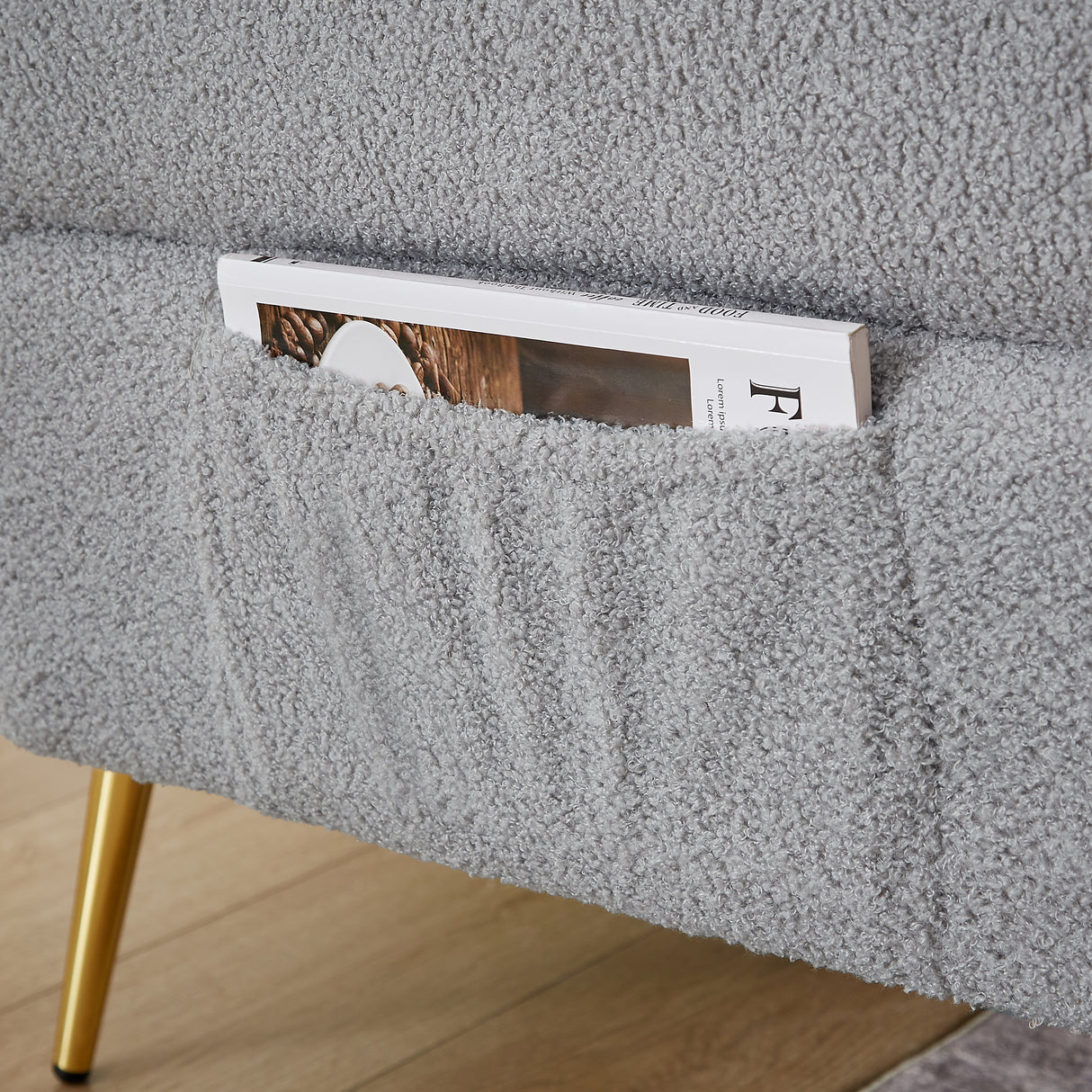 Modern Teddy Upholstered Accent Loveseat Sofa