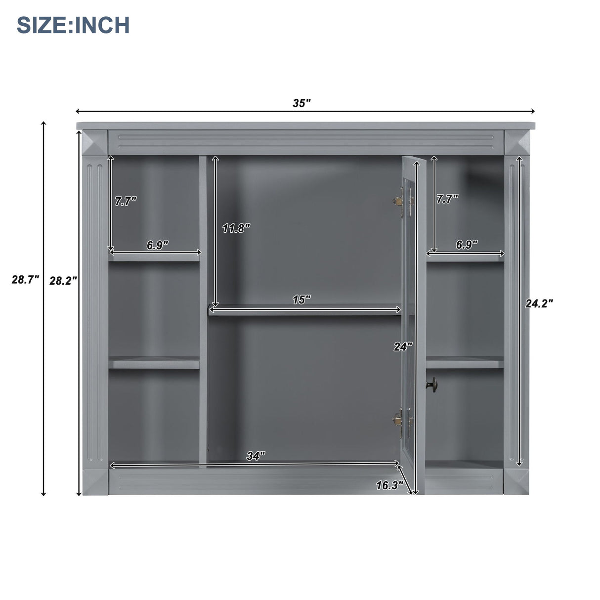 Bathroom Vanity With Top Sink, Mirror Cabinet, 2 Soft Closing Doors & 2 Drawers