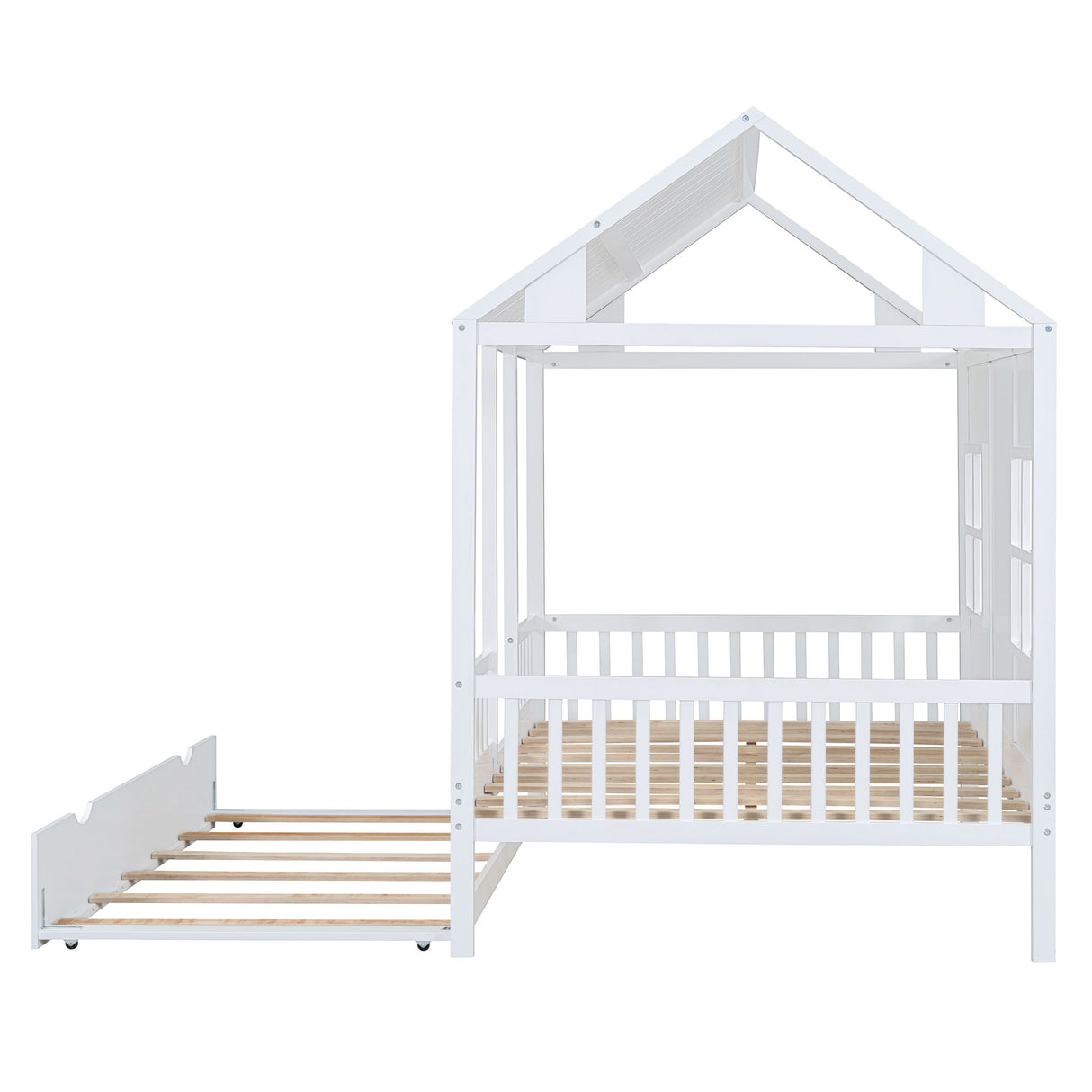 House Bed With Twin Size Trundle, Daybed